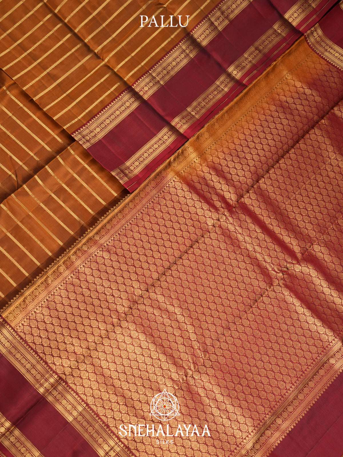 Burnt Orange  Kanjivaram Silk Saree