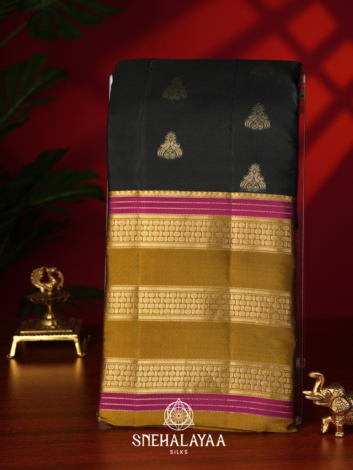Black Kanjivaram Silk Saree