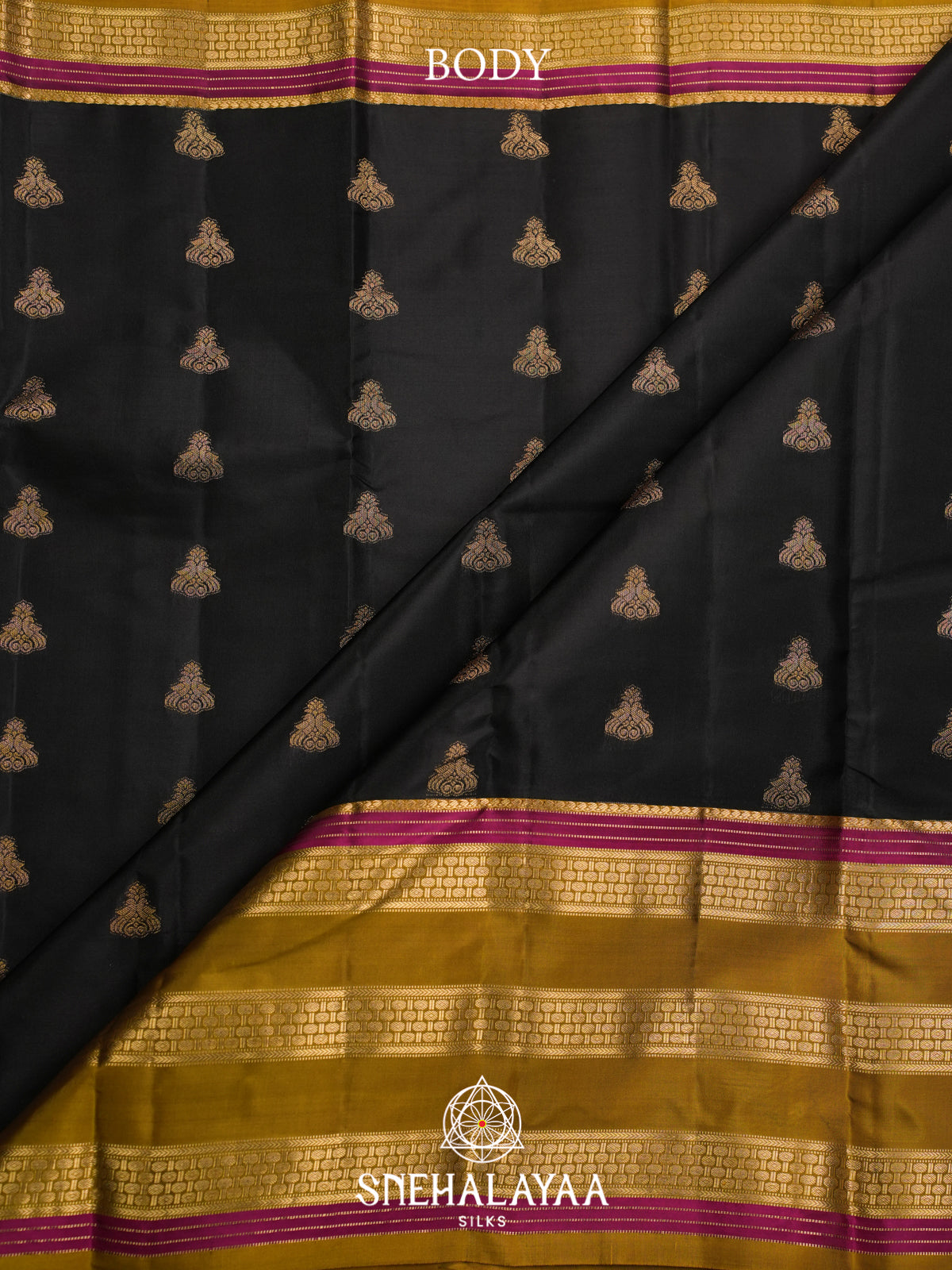 Black Kanjivaram Silk Saree
