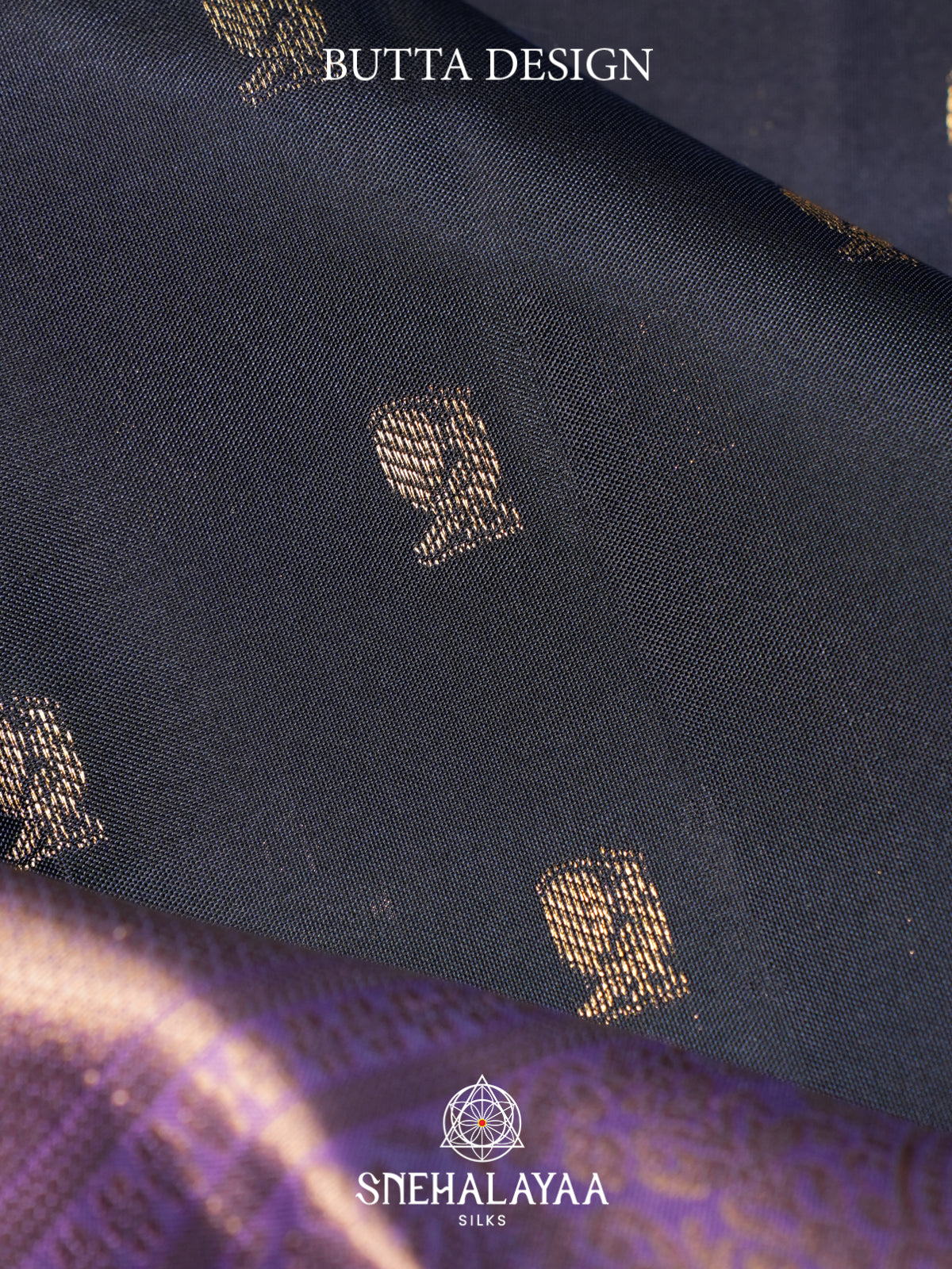 Charcol Black Kanjivaram Silk Saree