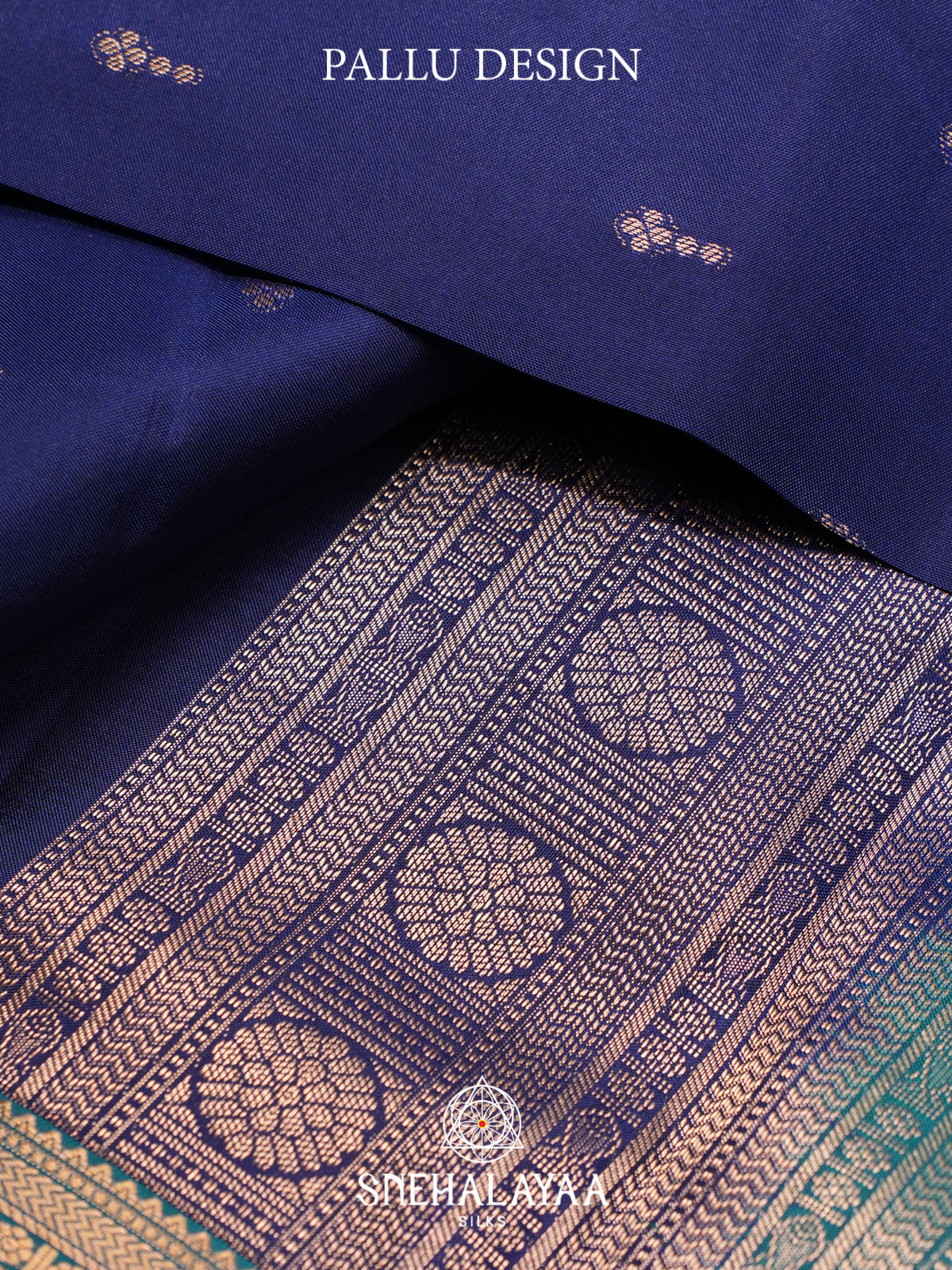 Ink Blue Kanjivaram Silk Saree