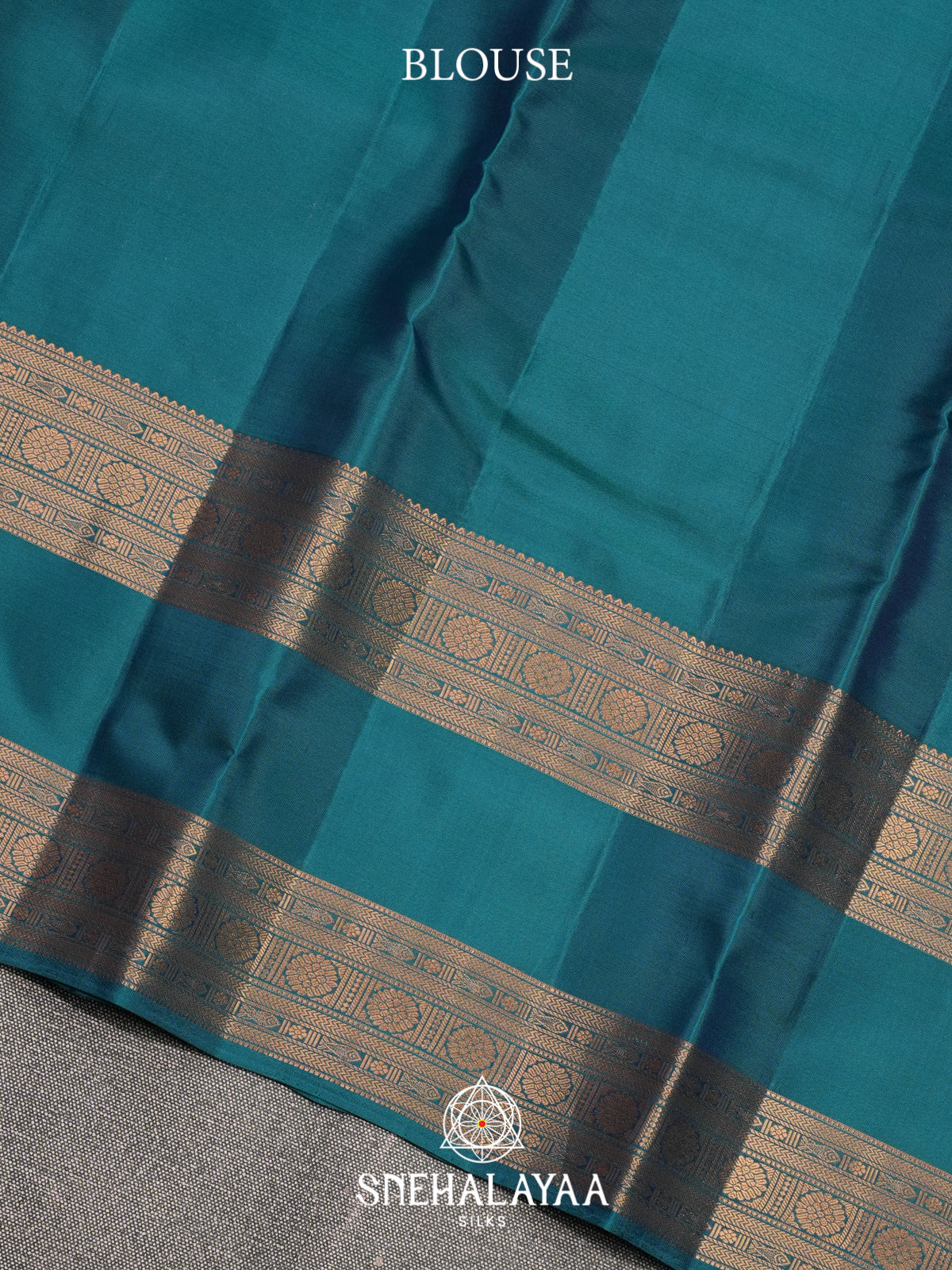 Ink Blue Kanjivaram Silk Saree
