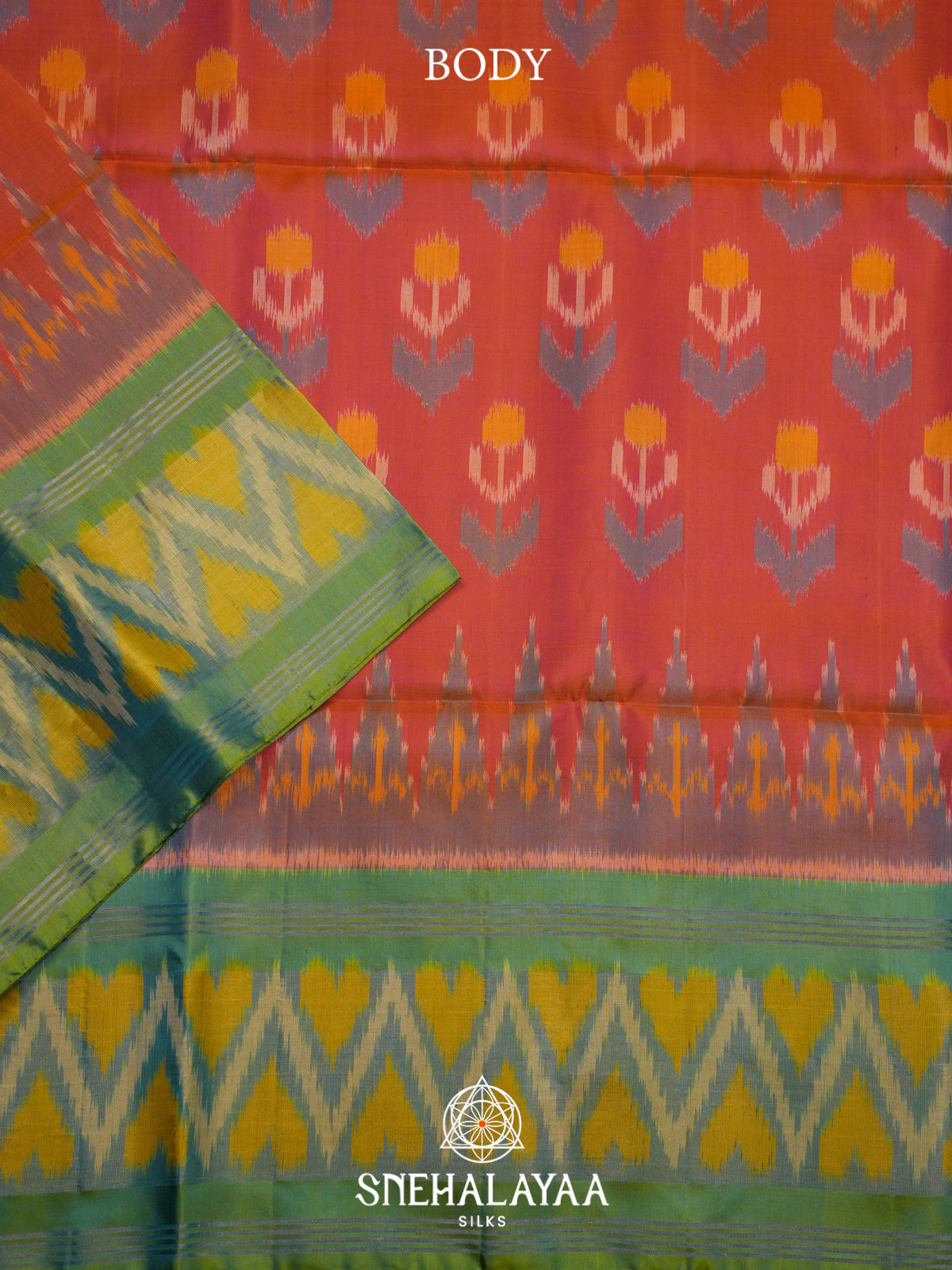 Coral Soft Silk Saree