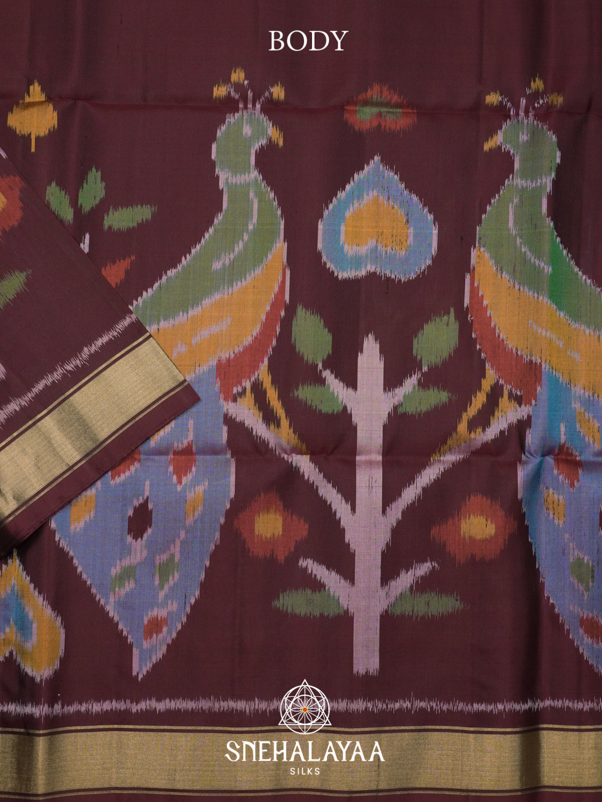 Burgundy Soft Silk Saree