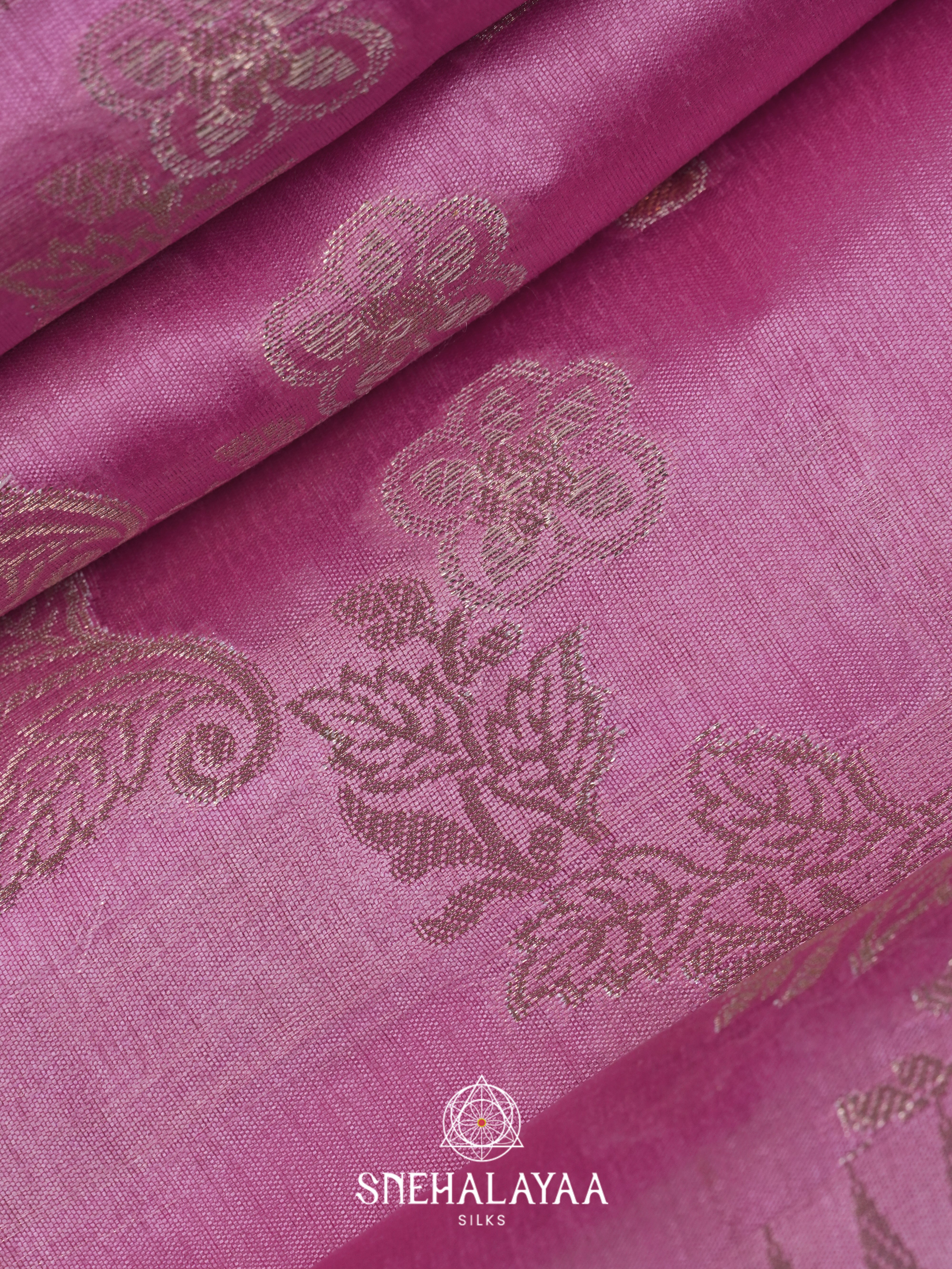 Magenta Dupion Silk Saree