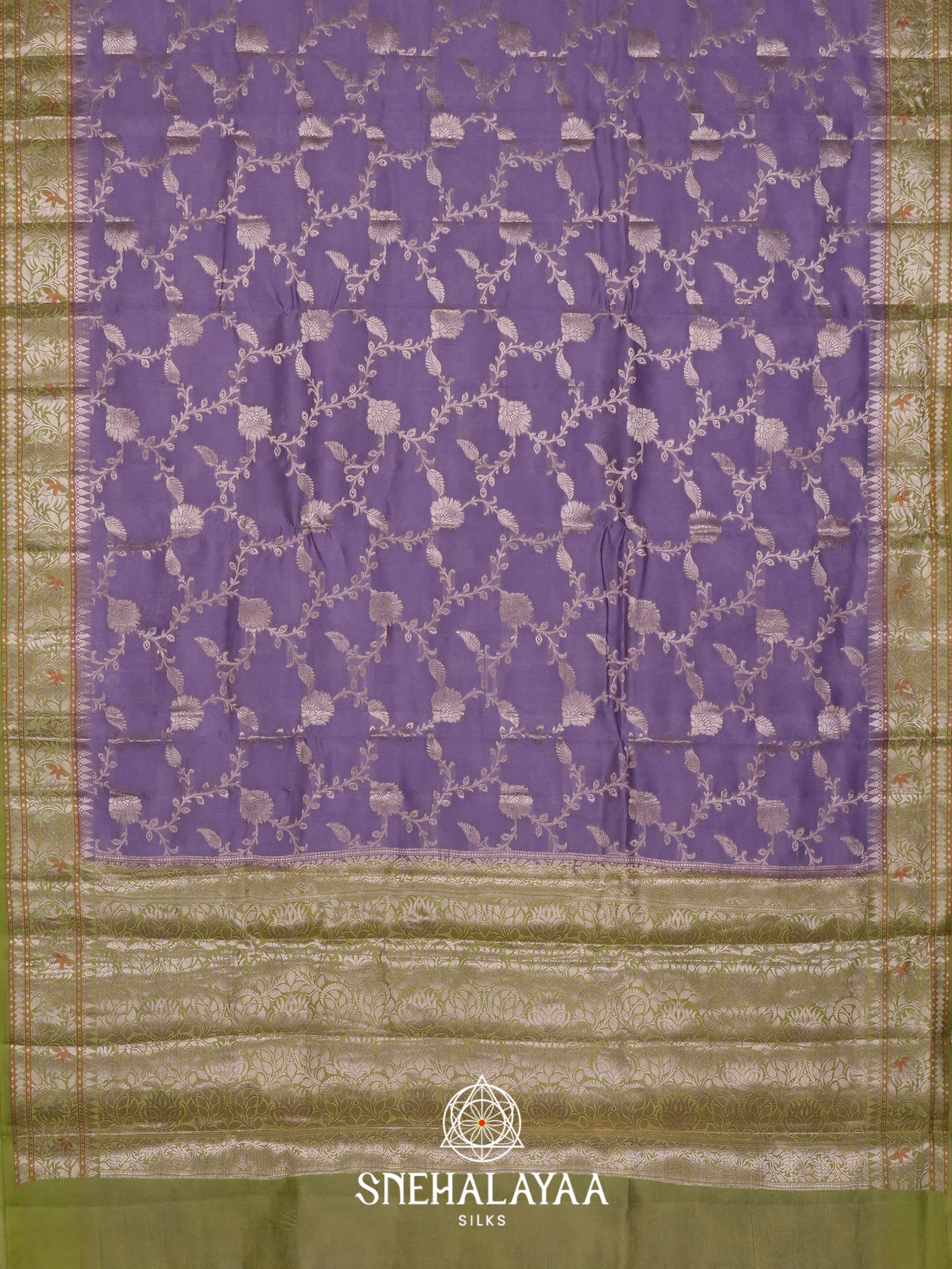 Purple Dupion Silk Saree