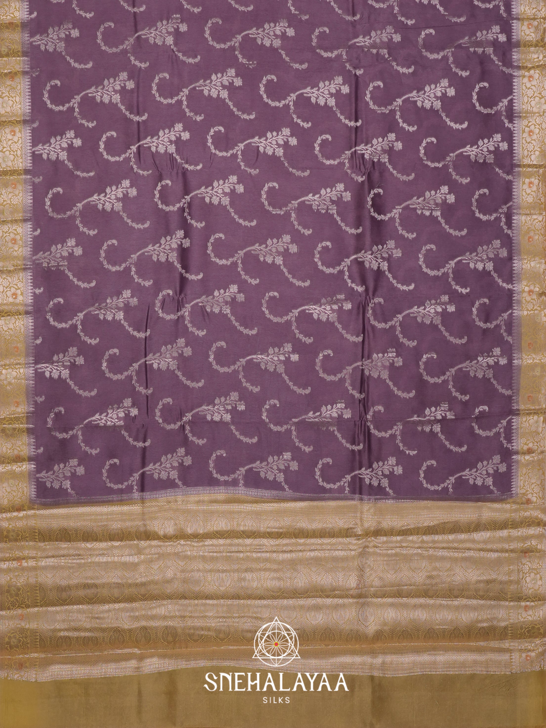 Plum Dupion Silk Saree