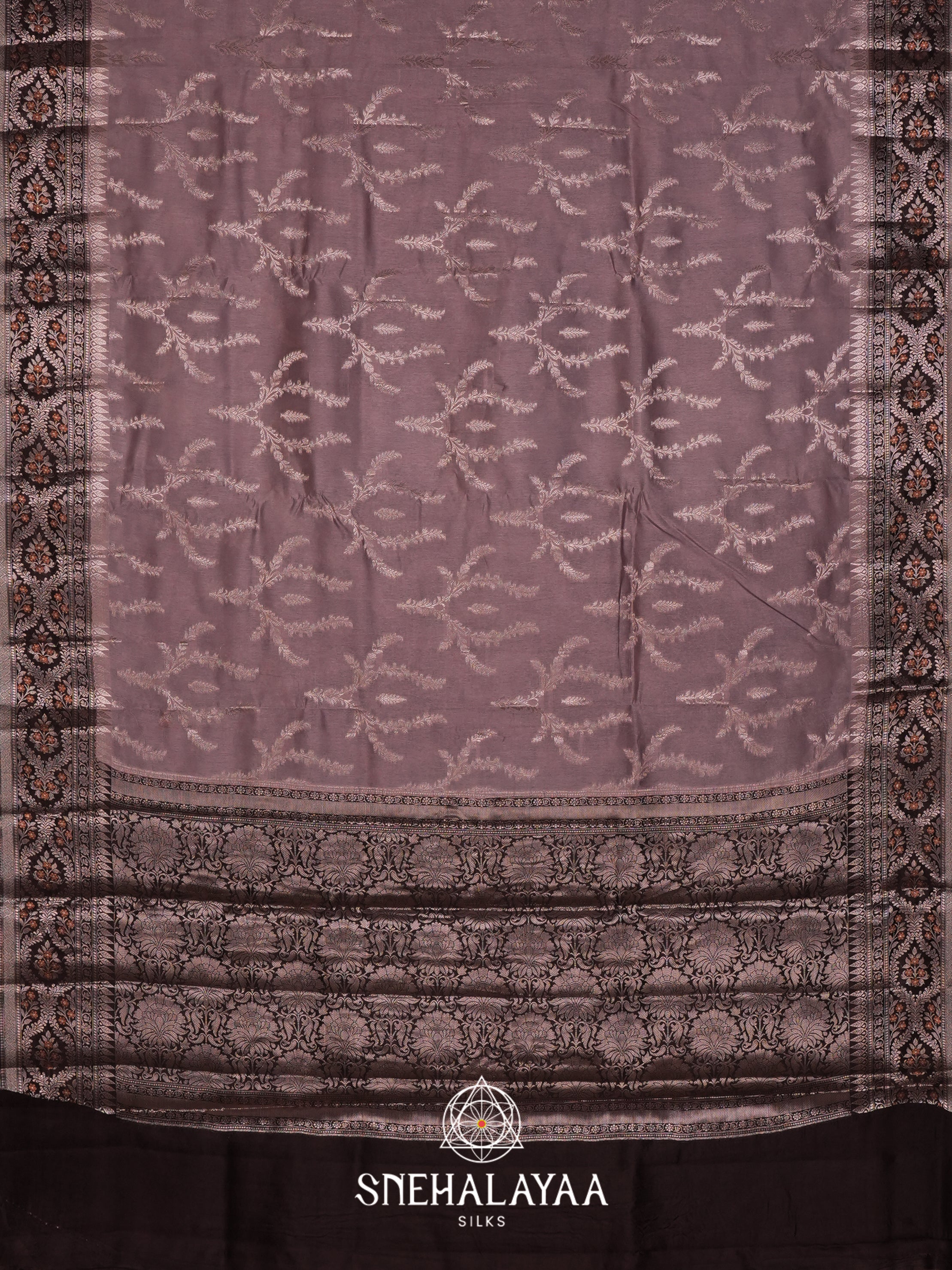 Mauve Dupion Silk Saree