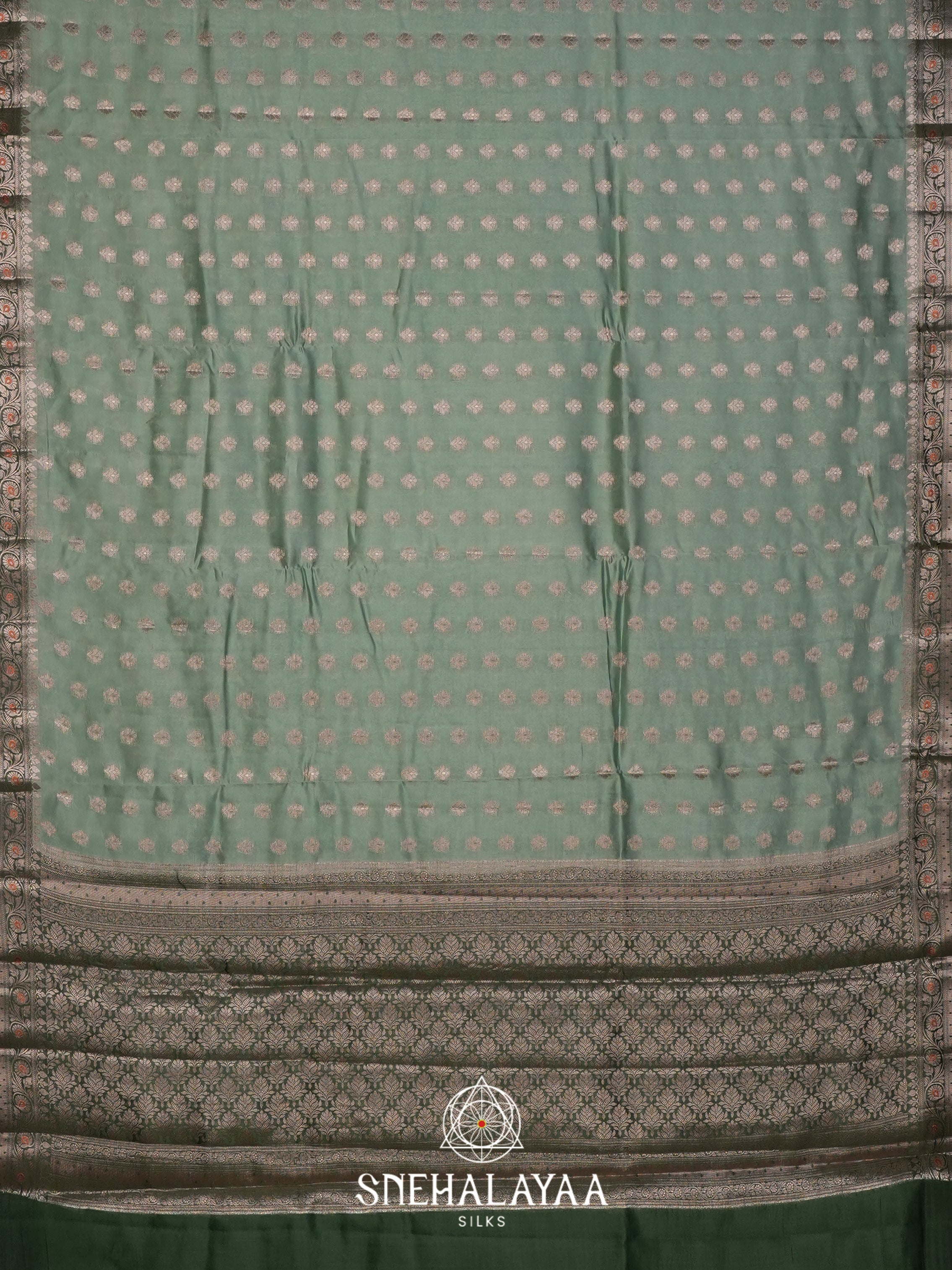 Green Dupion Silk Saree