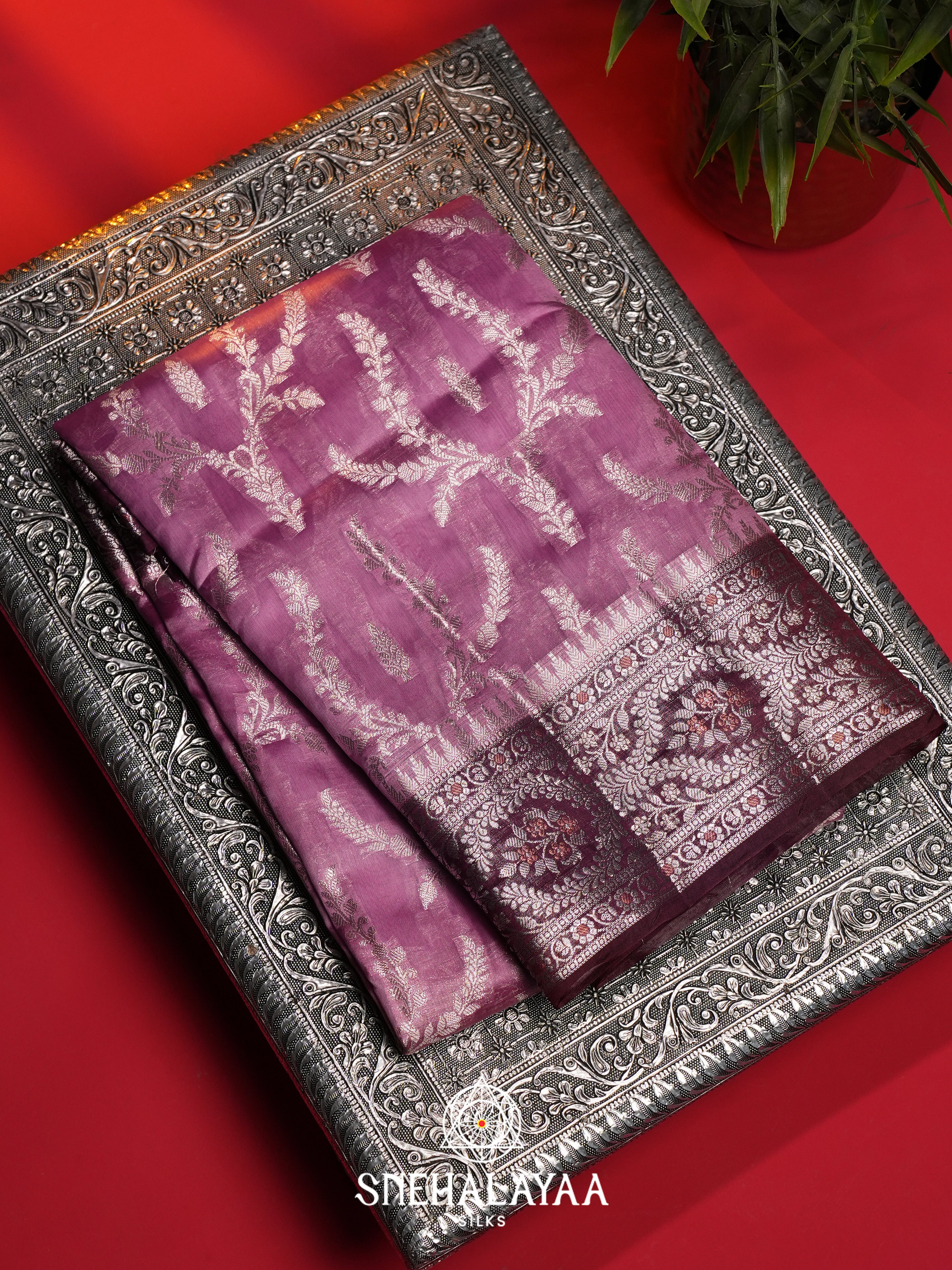 Orchid Dupion Silk Saree