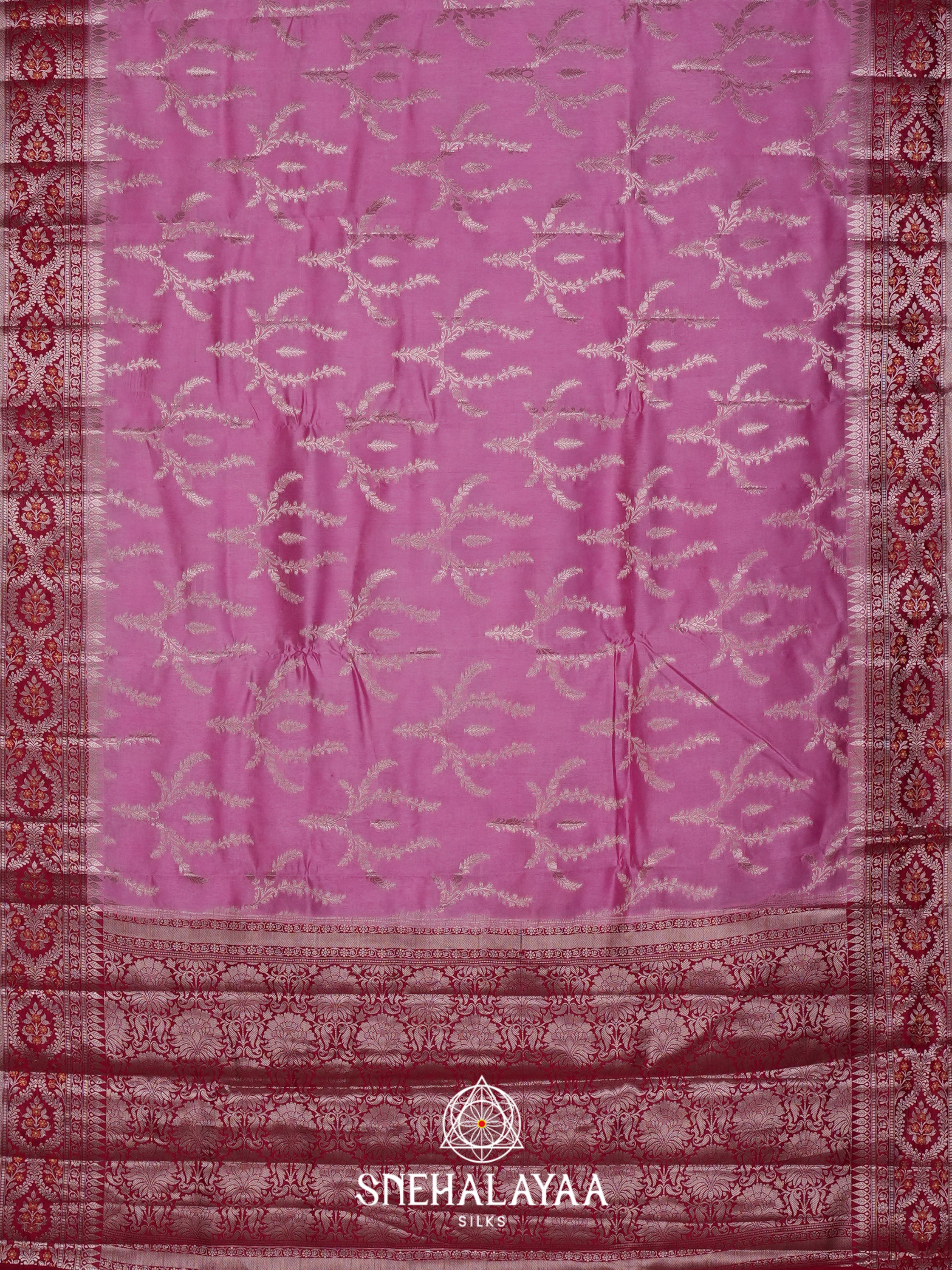 Pink Dupion Silk Saree