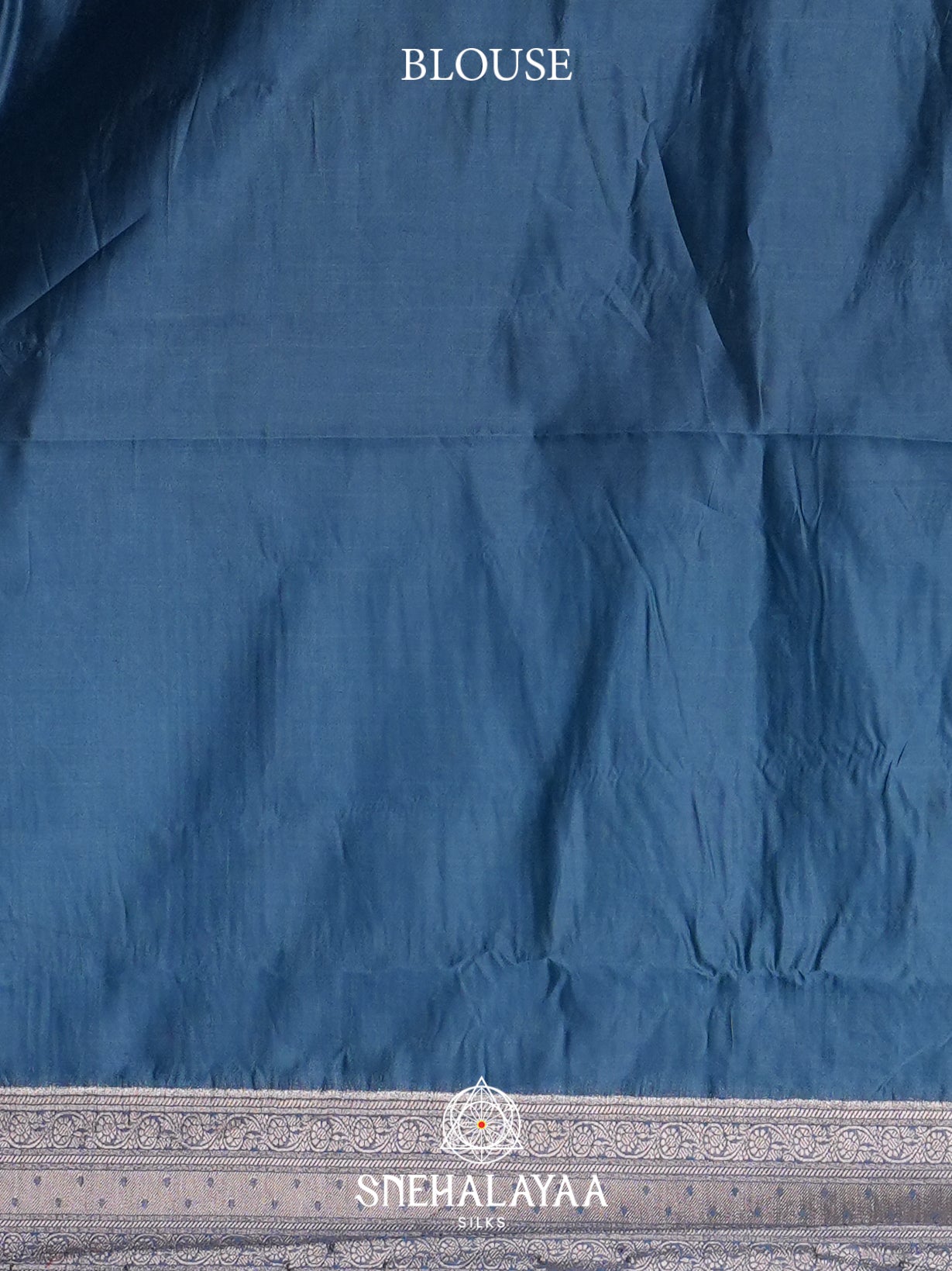 Blue Dupion Silk Saree
