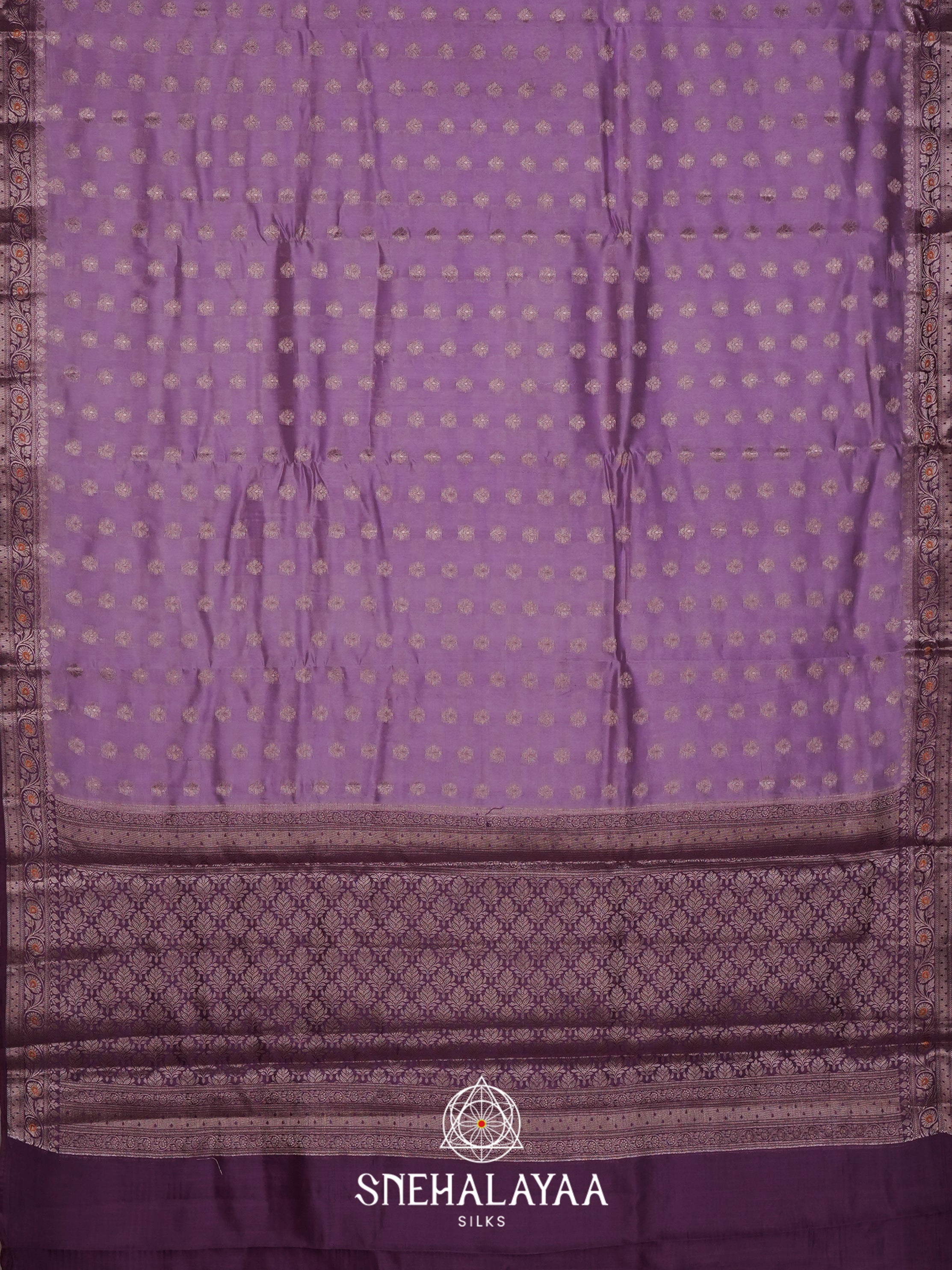 Lilac Dupion Silk Saree