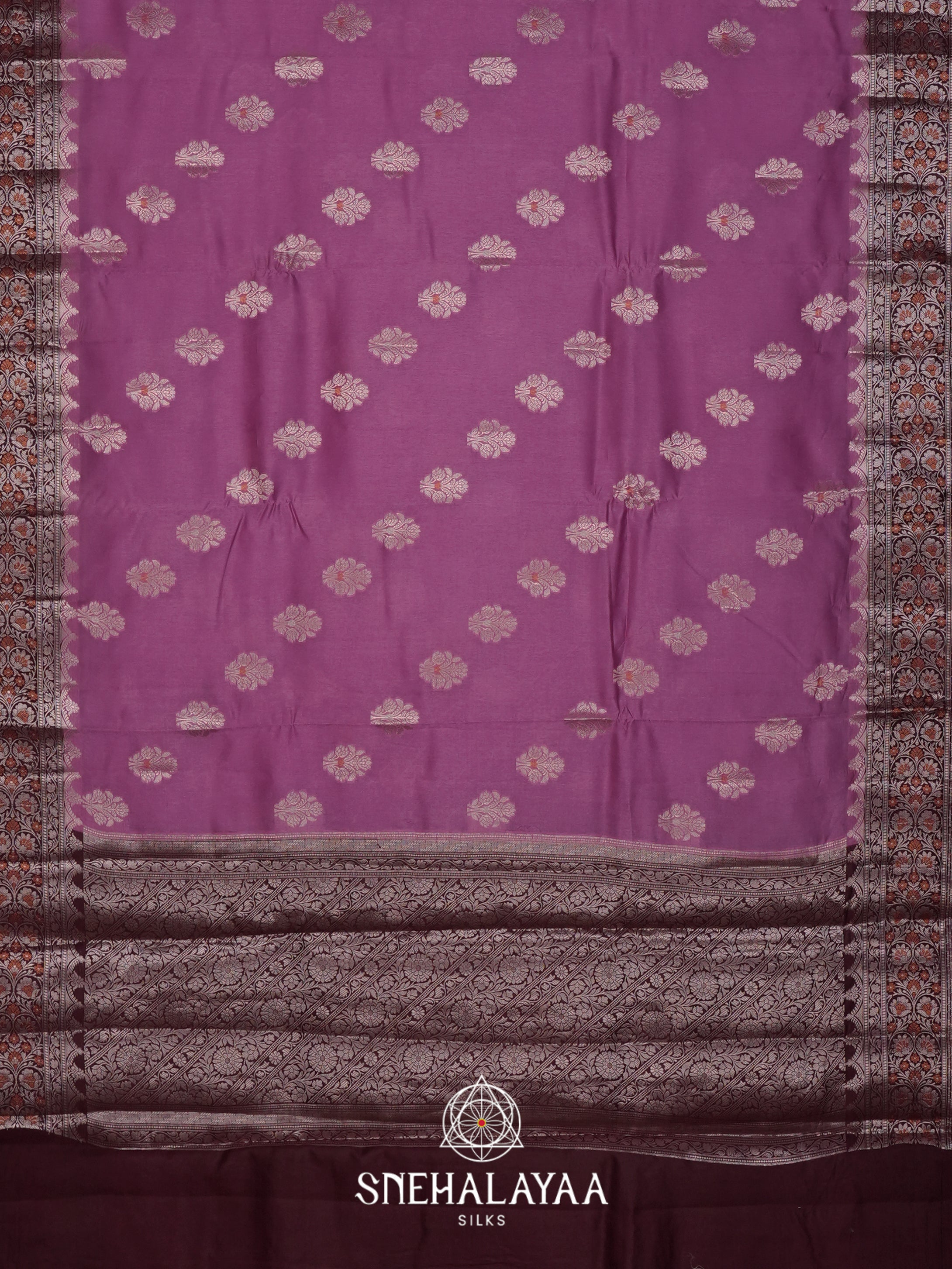 Purple Dupion Silk Saree