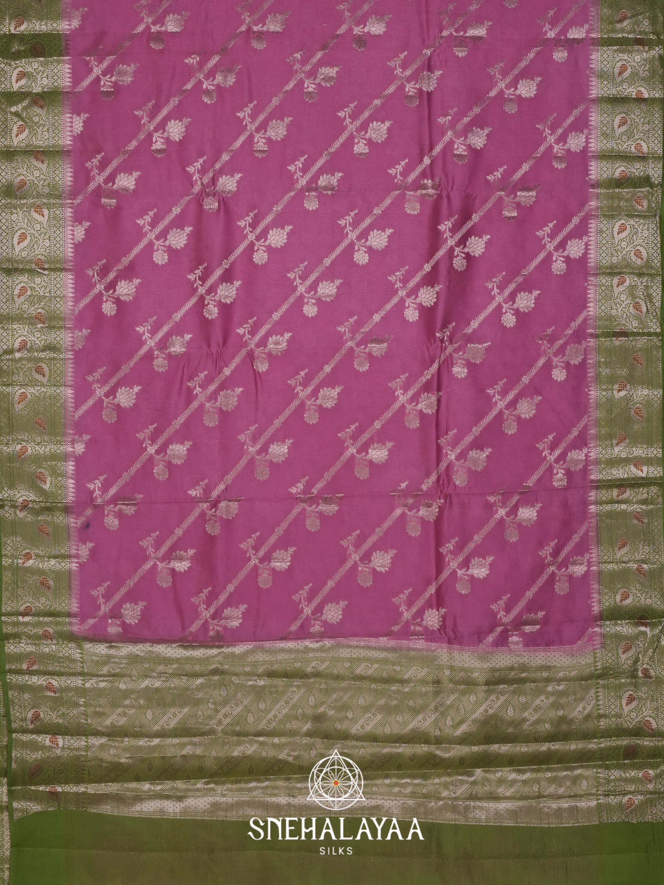 Magenta Dupion Silk Saree