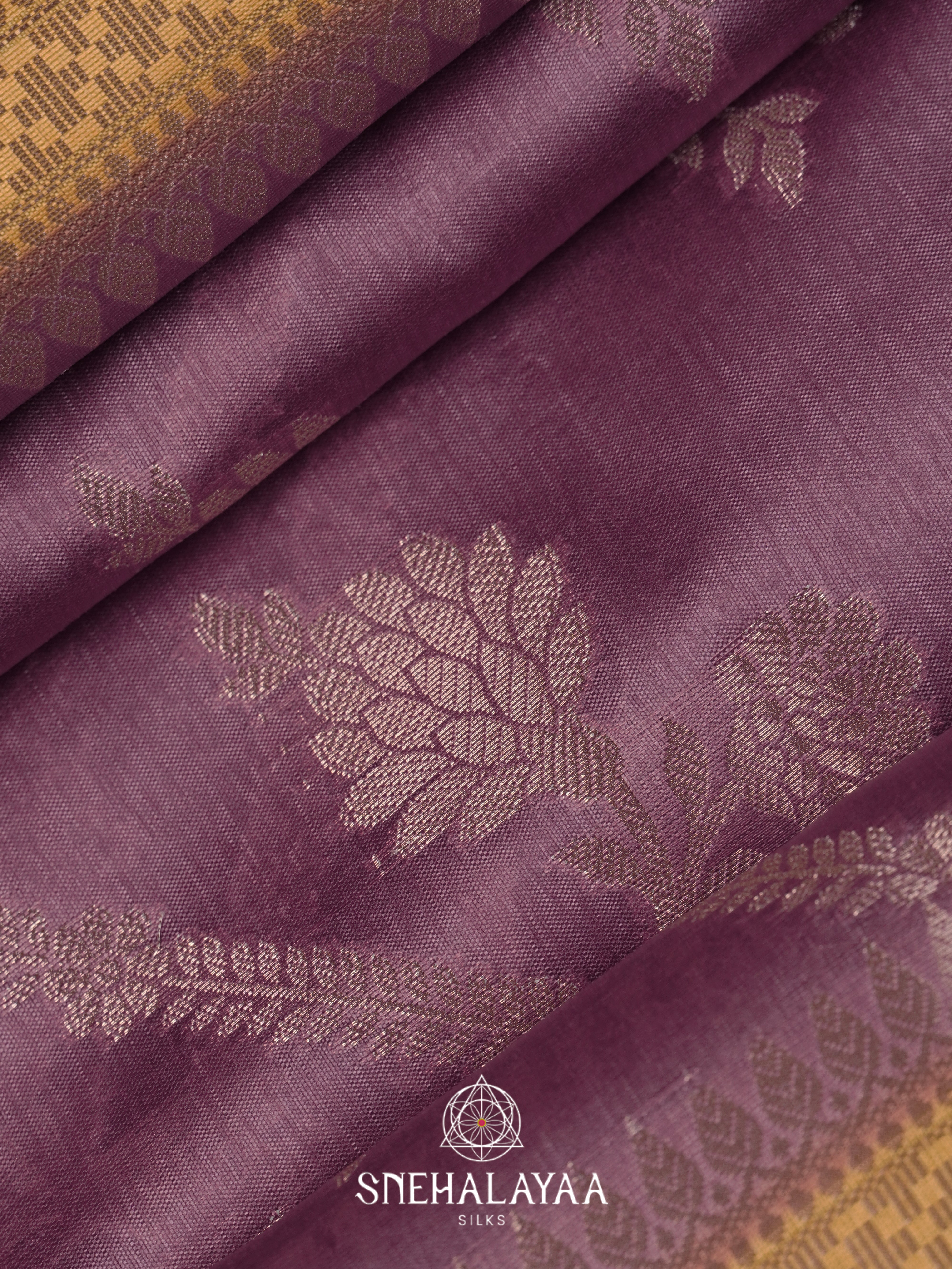 Mauve Dupion Silk Saree