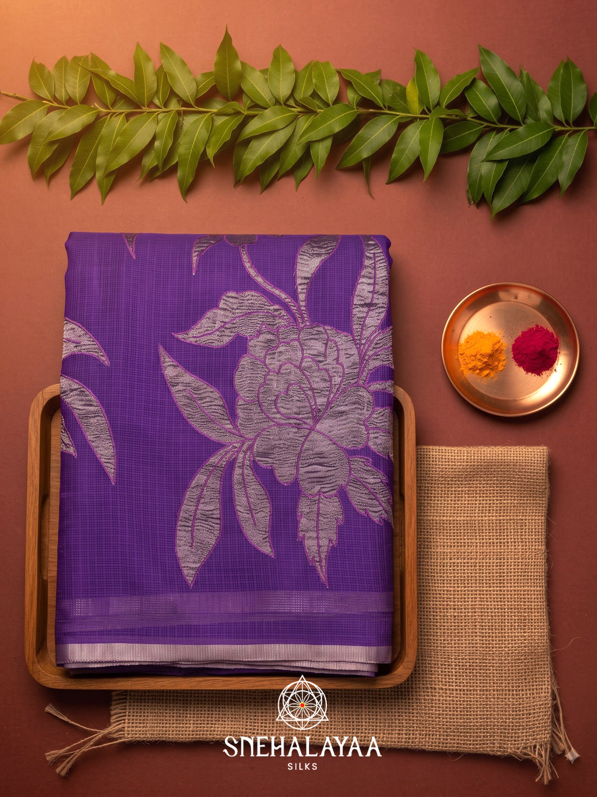 Purple Kota Saree