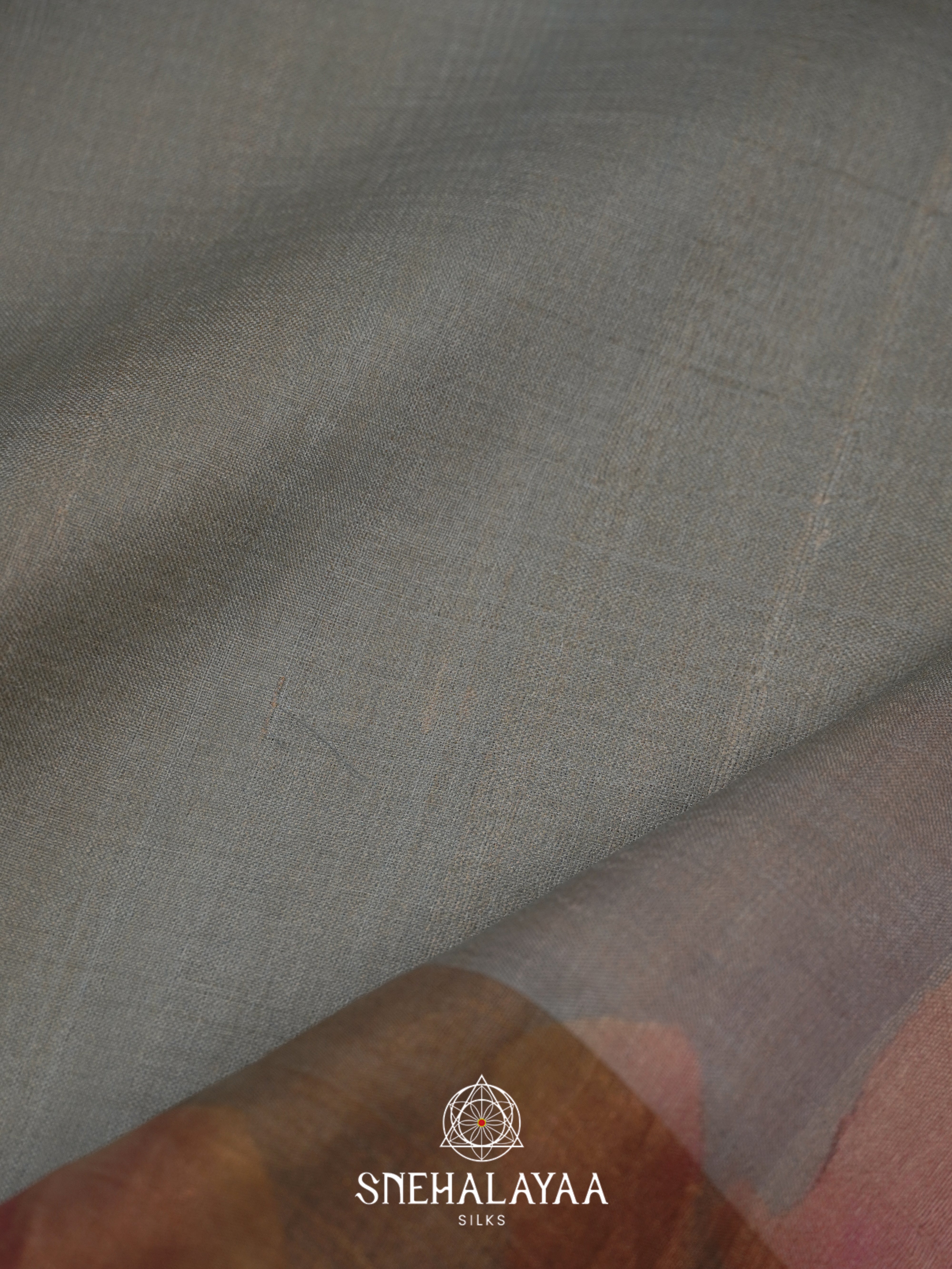Seafoam Green Tussar Saree