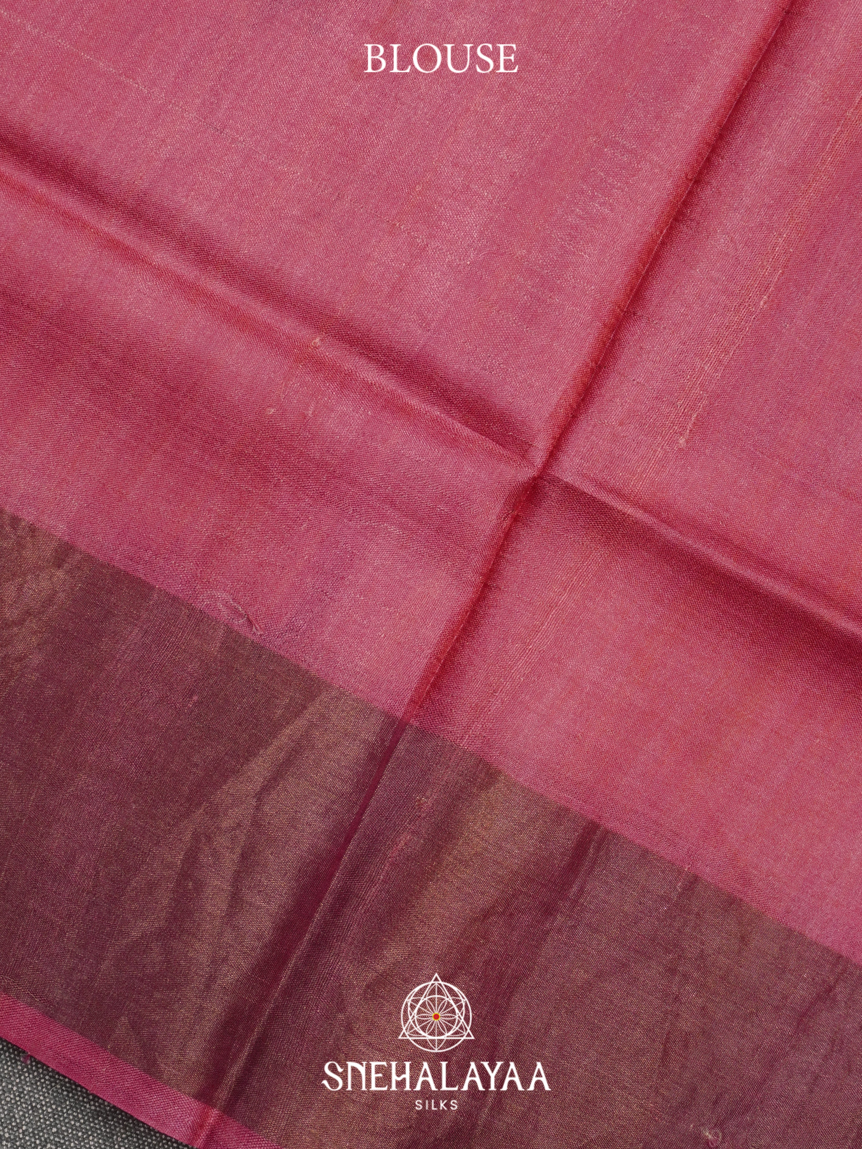 Mauve Pink Tussar Saree