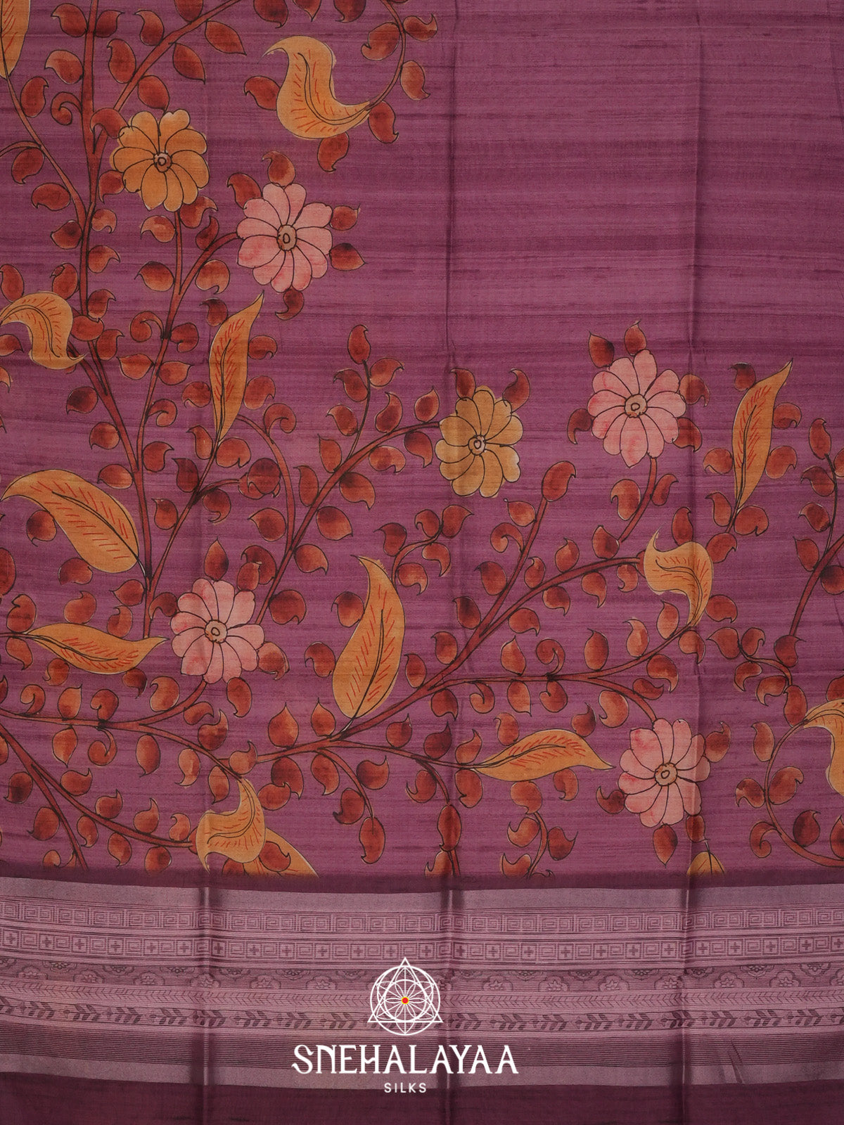 Wine Tussar Saree