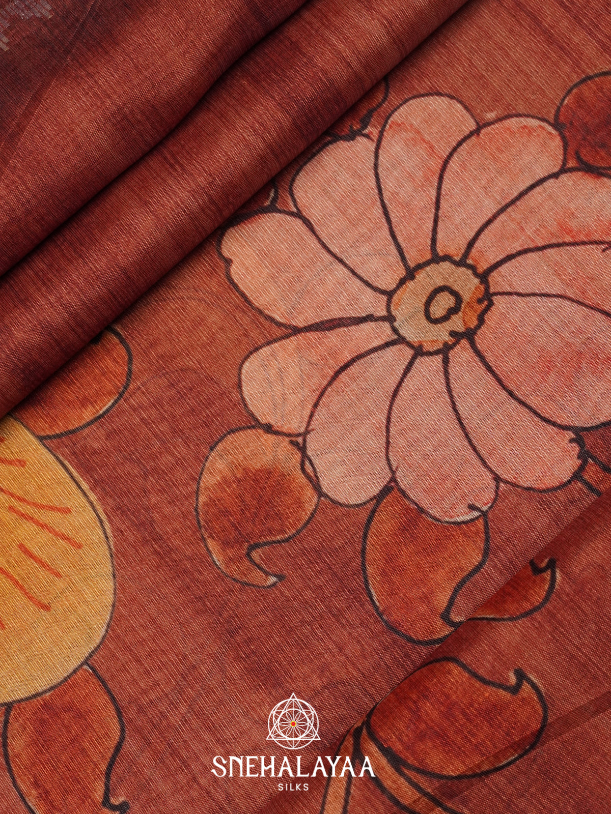 Maroon Tussar Saree