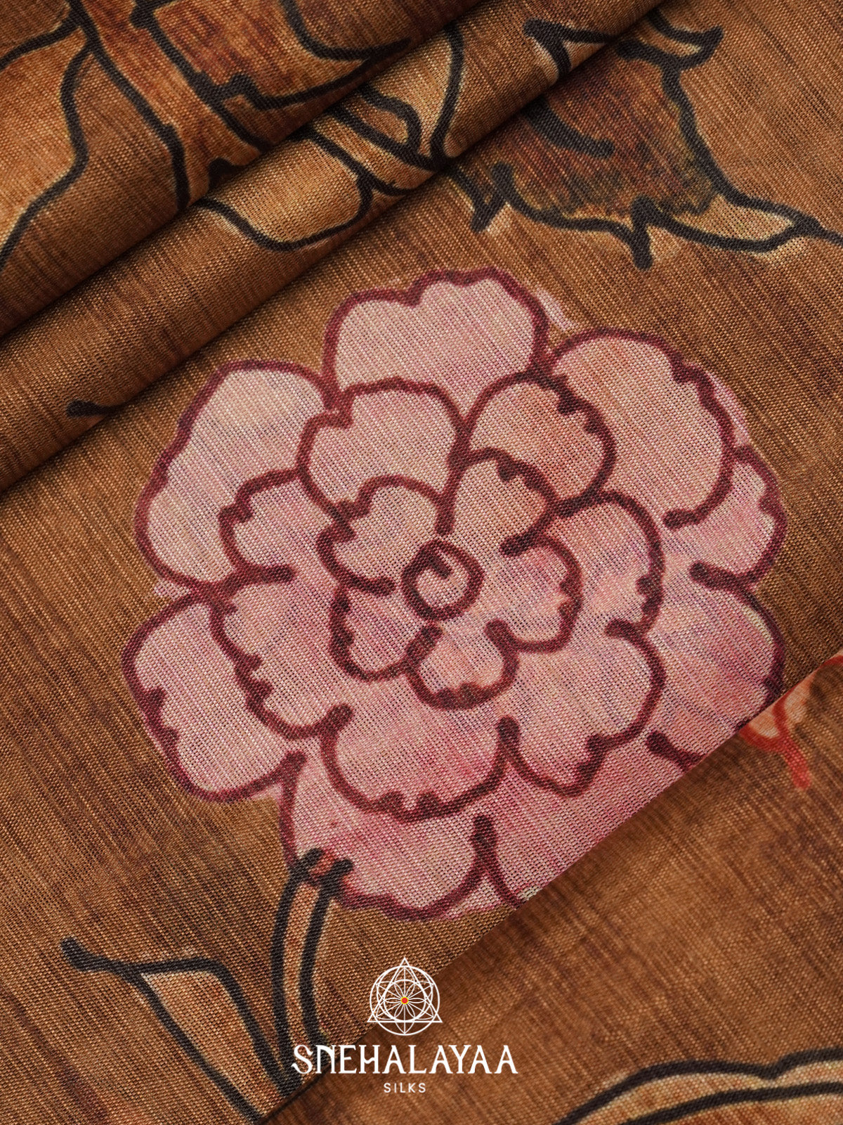 Brown Tussar Saree