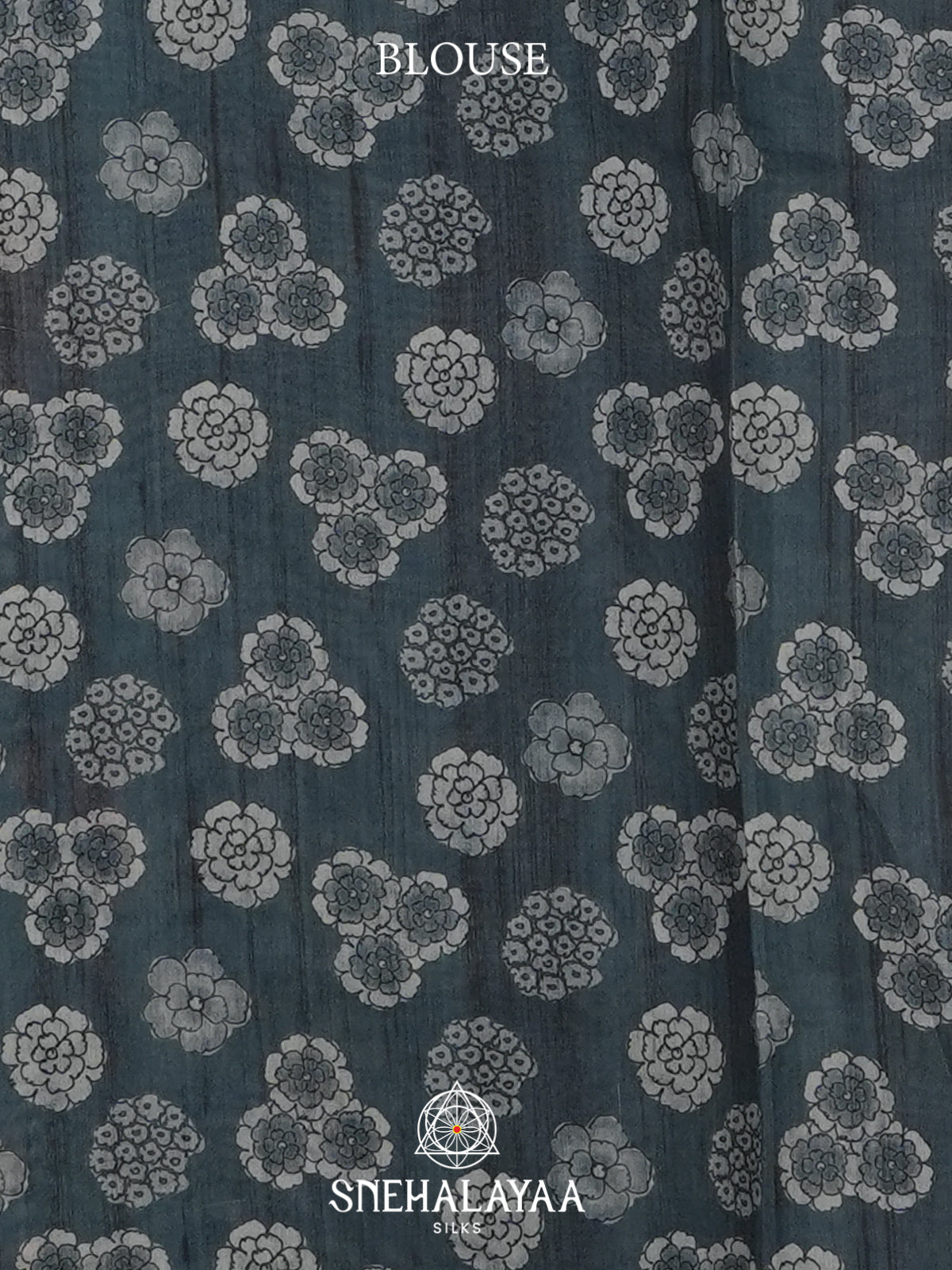 Teal Blue Tussar Saree