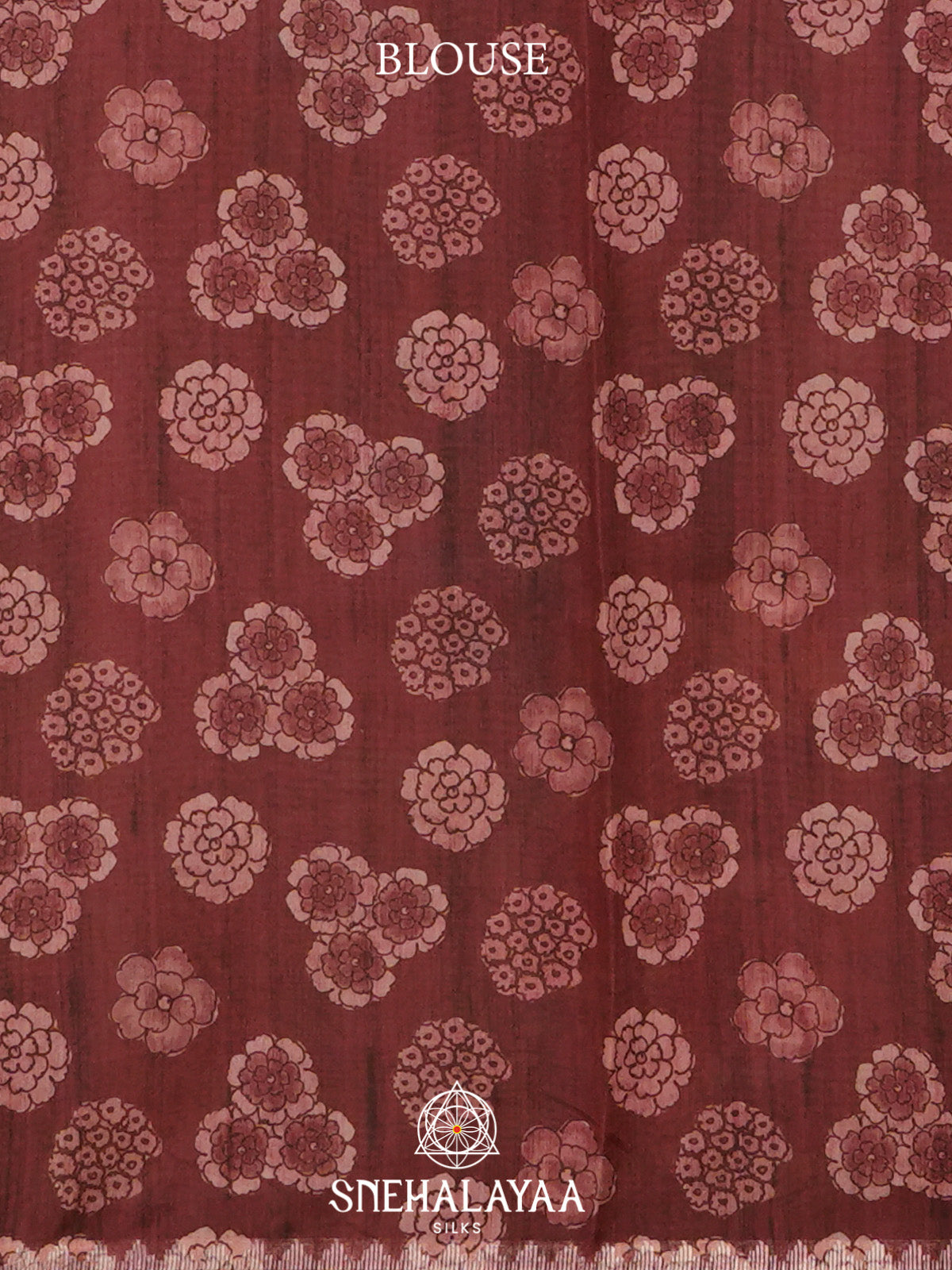 Maroon Tussar Saree