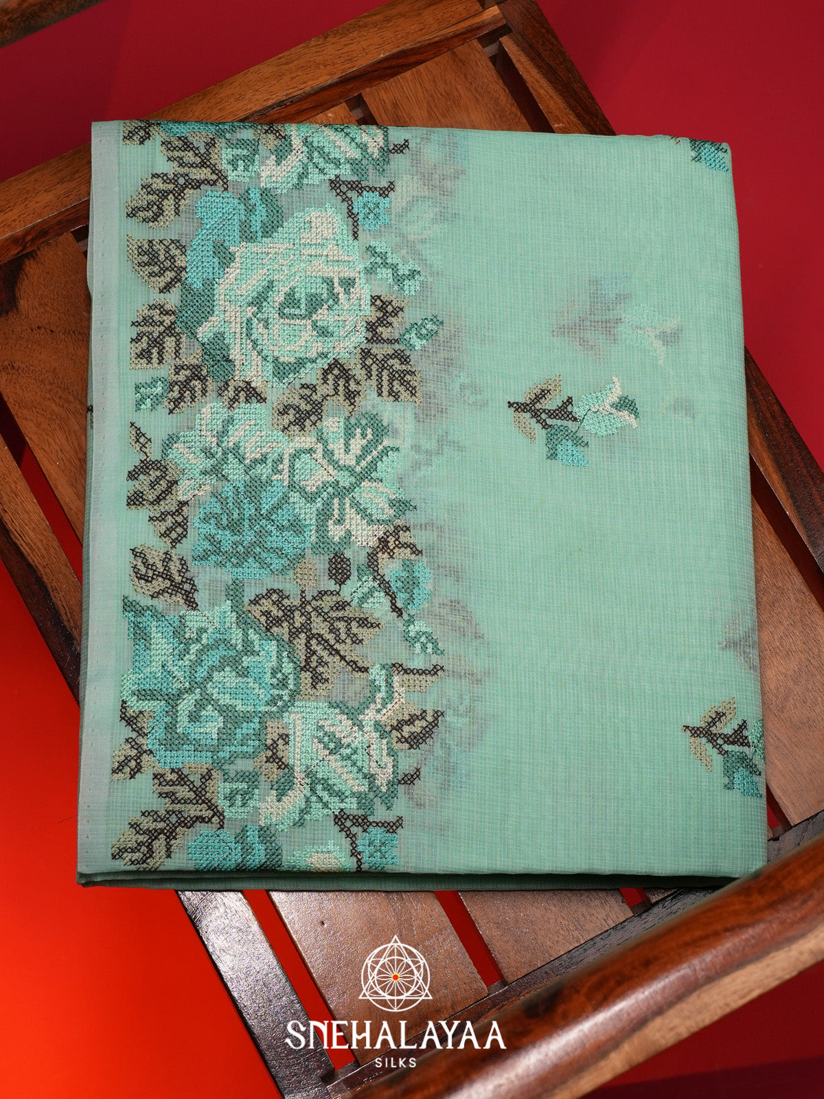 Sea Green Kota Saree