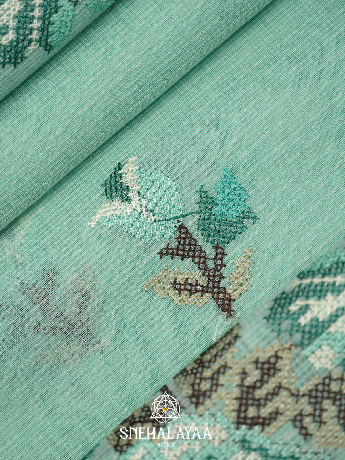 Sea Green Kota Saree