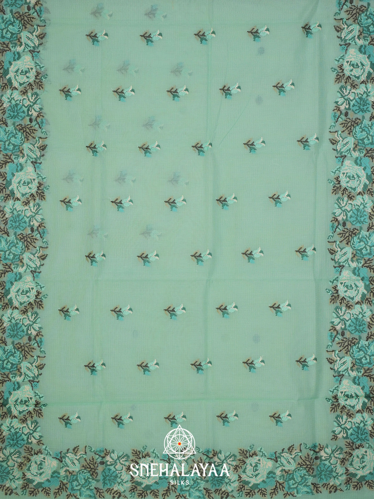 Sea Green Kota Saree