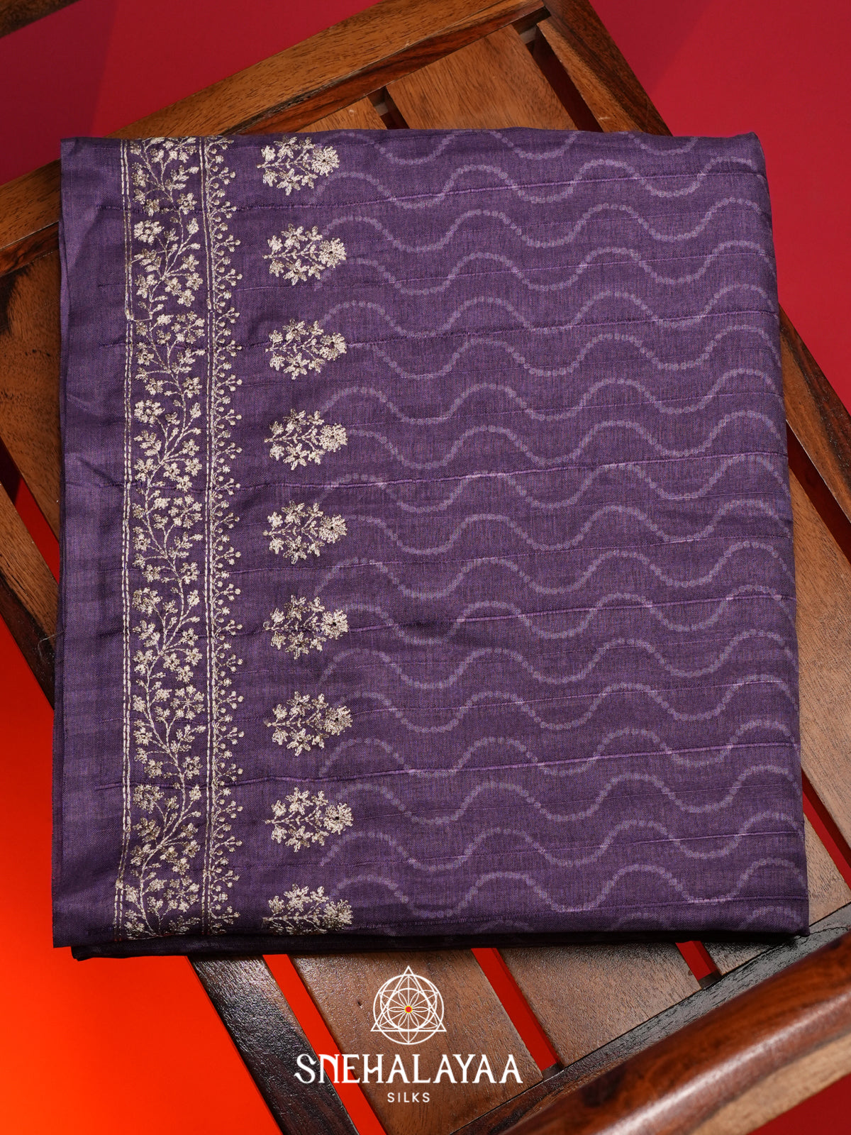 Purple Tussar Saree
