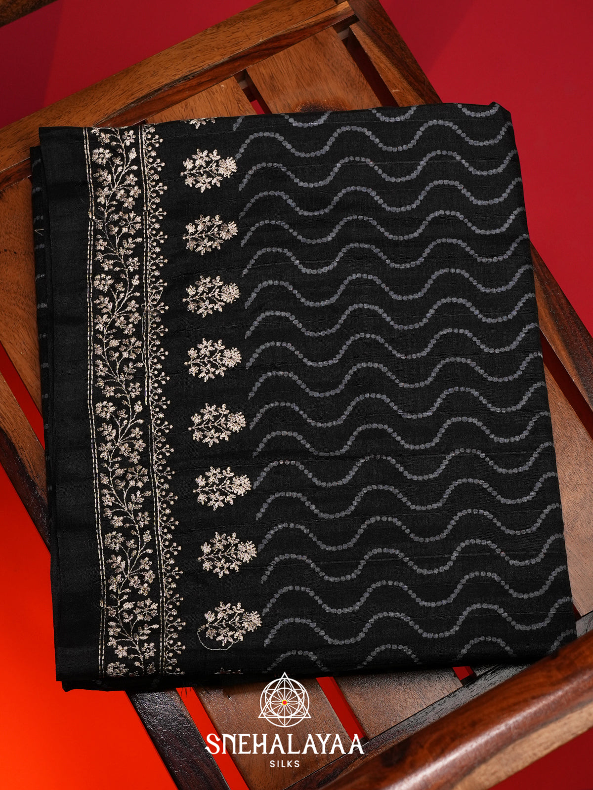 Black Tussar Saree