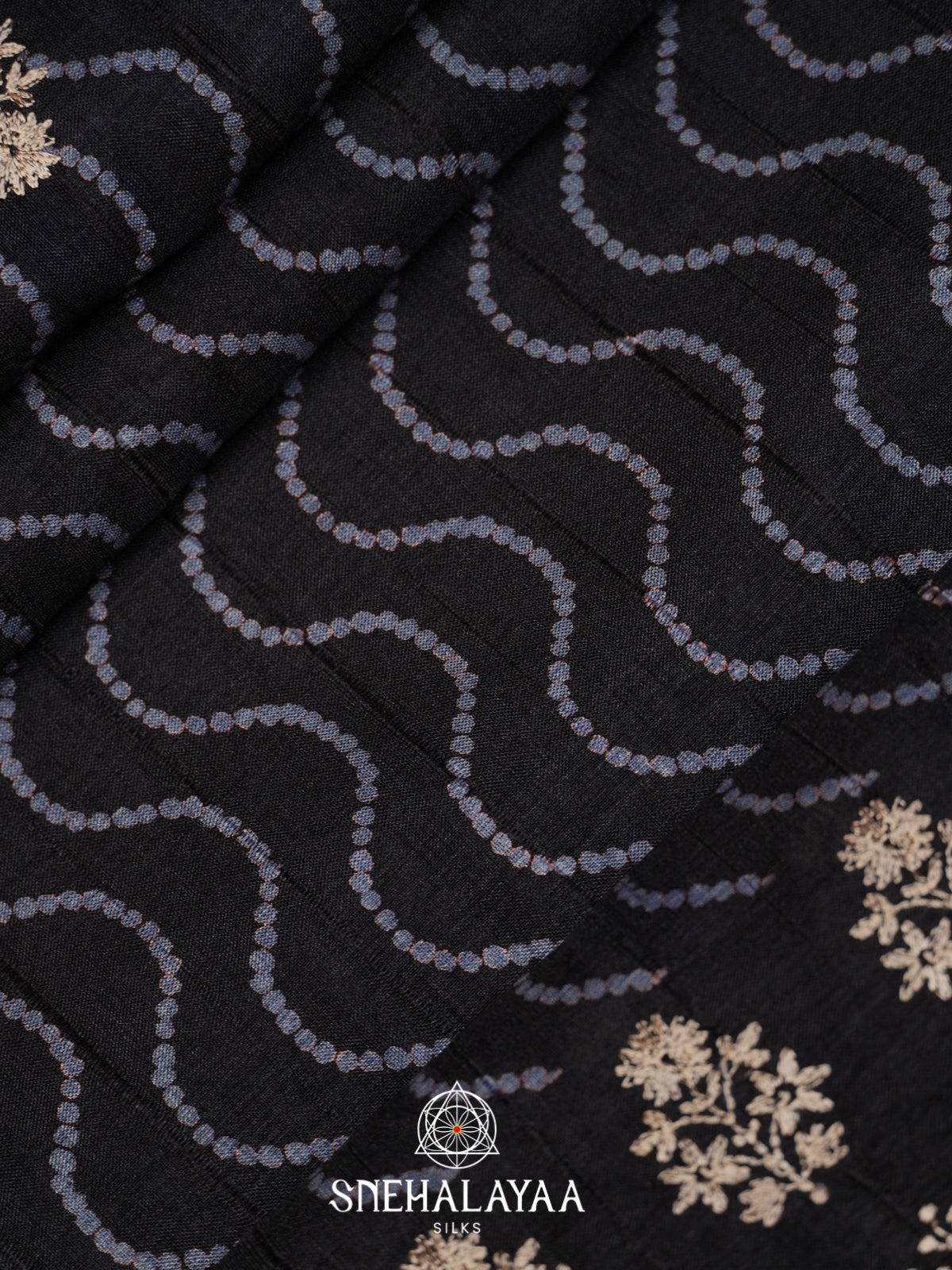 Black Tussar Saree