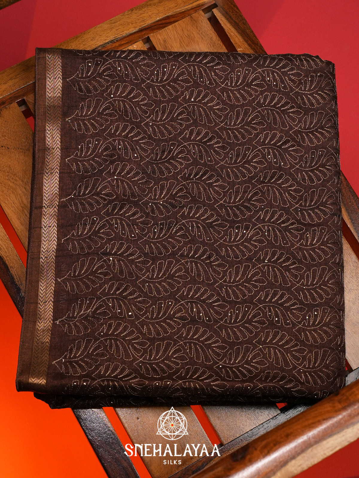 Brown Tussar Saree