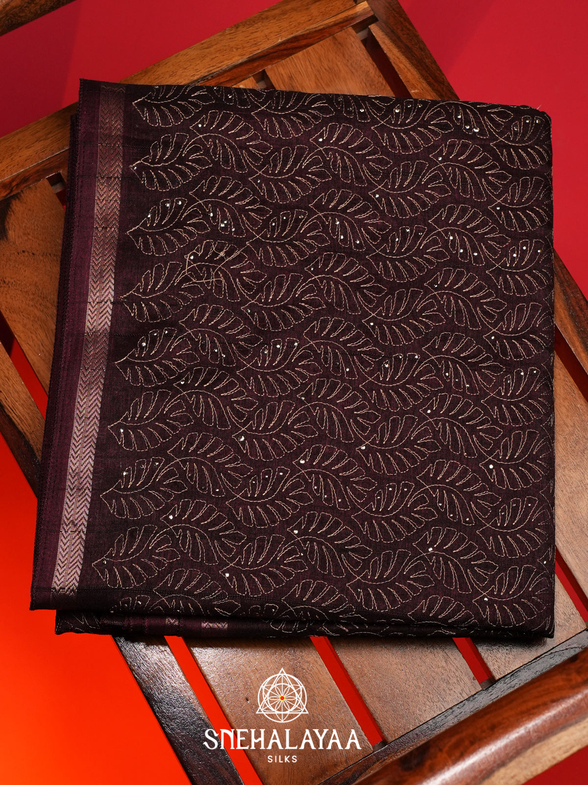 Coffee Brown Tussar Saree