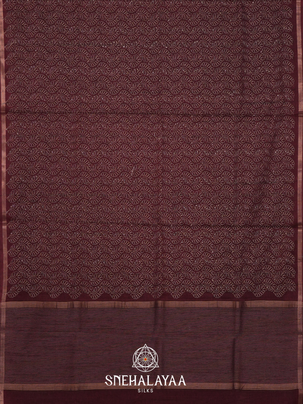 Maroon Tussar Saree