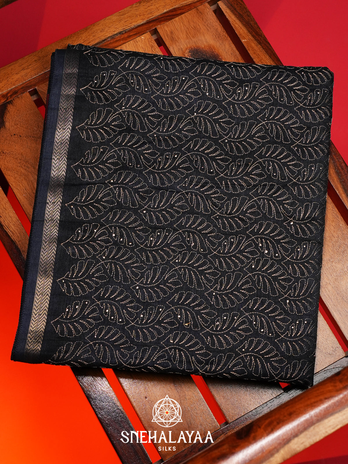 Black Tussar Saree