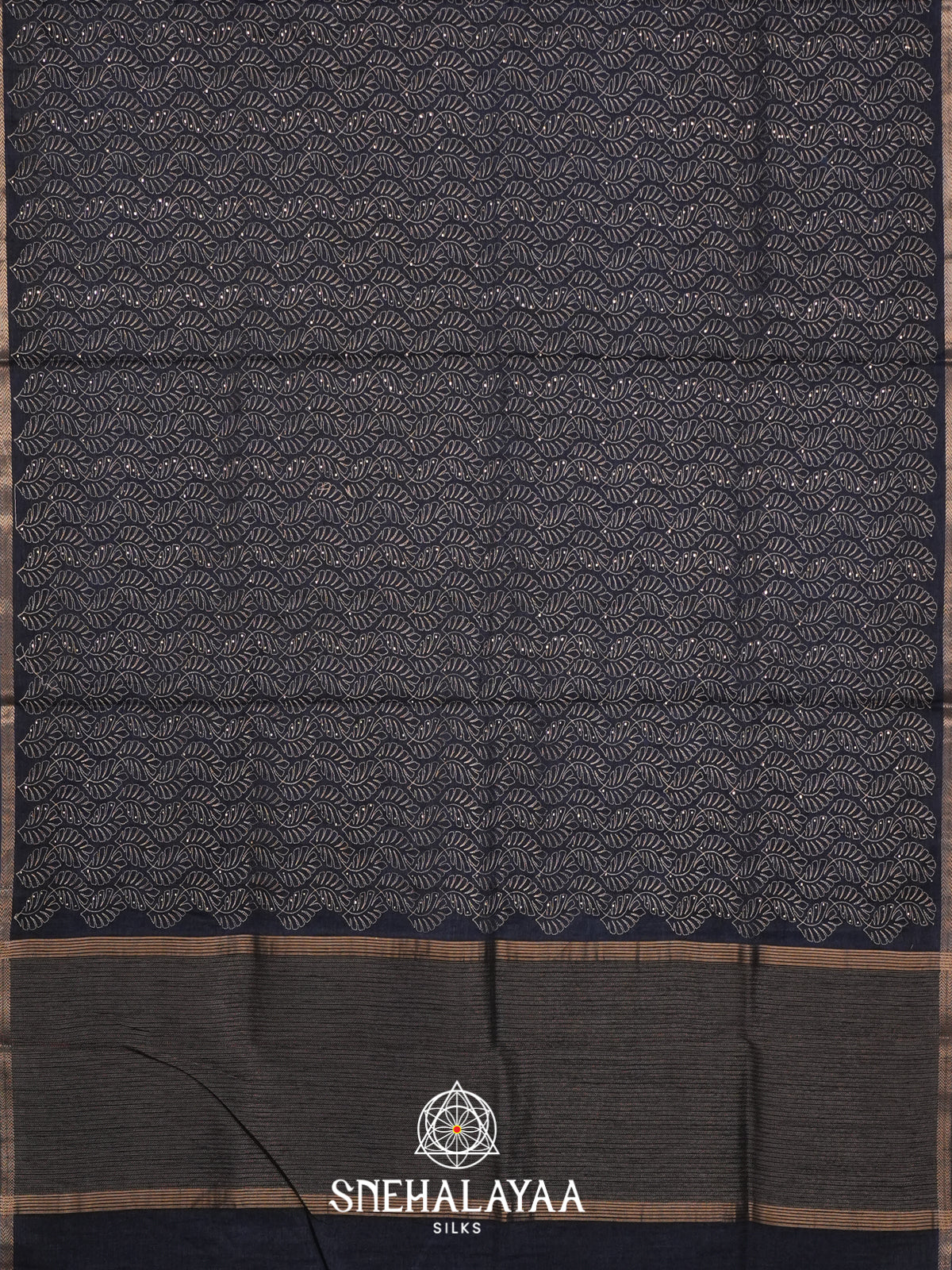 Black Tussar Saree