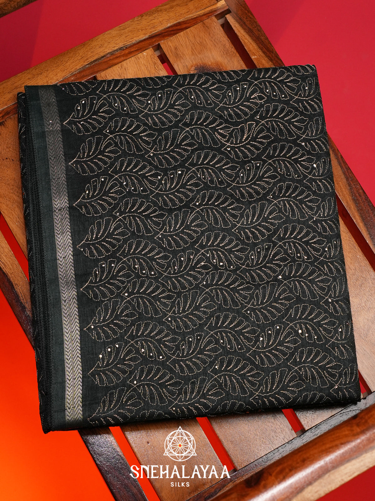 Black Tussar Saree