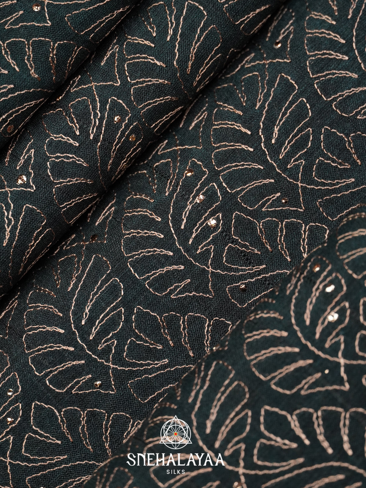 Black Tussar Saree