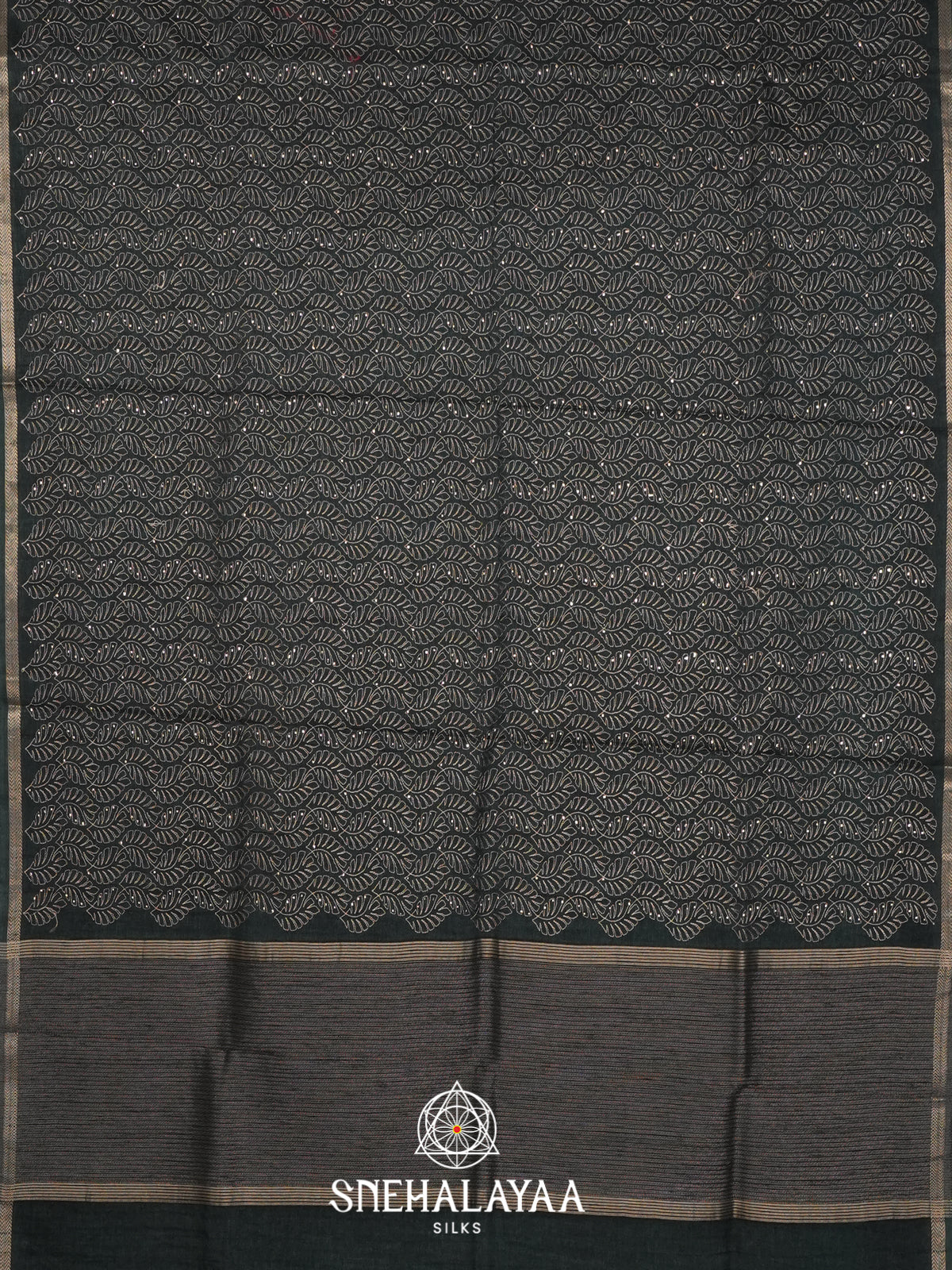Black Tussar Saree