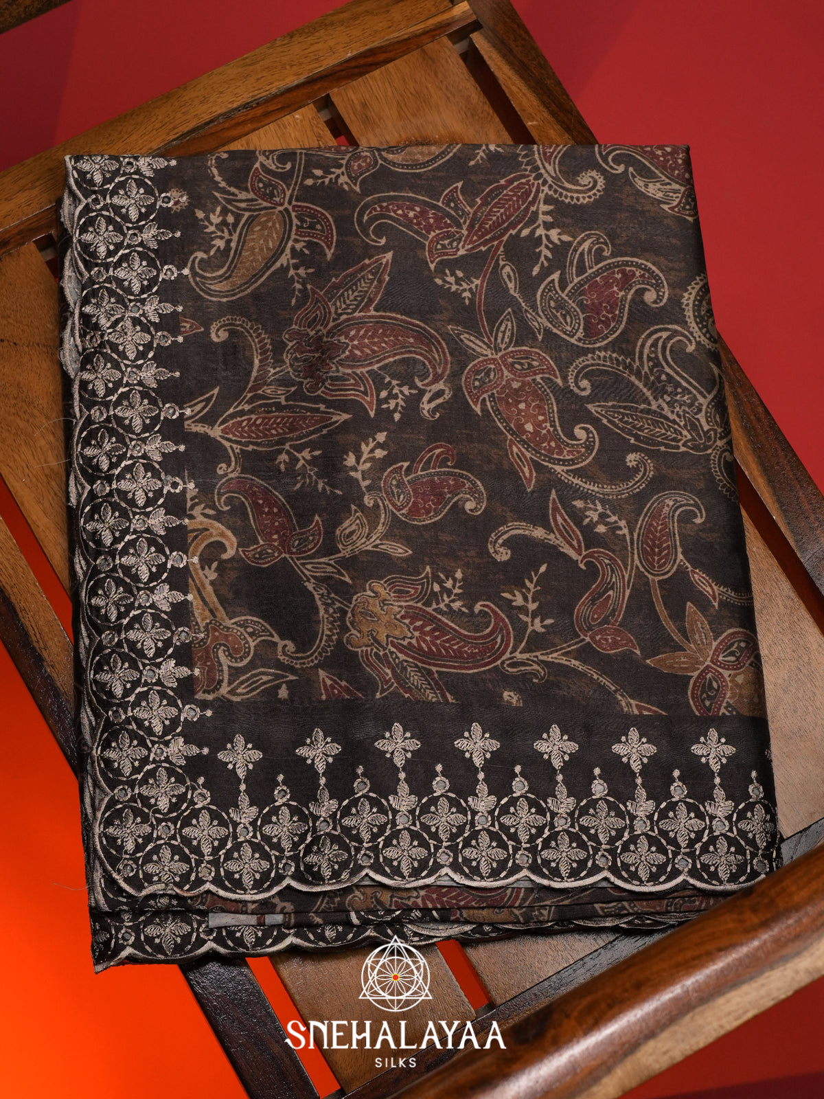 Coffee Brown Tussar Saree