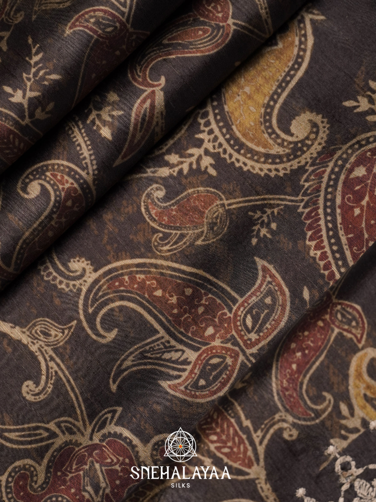Coffee Brown Tussar Saree