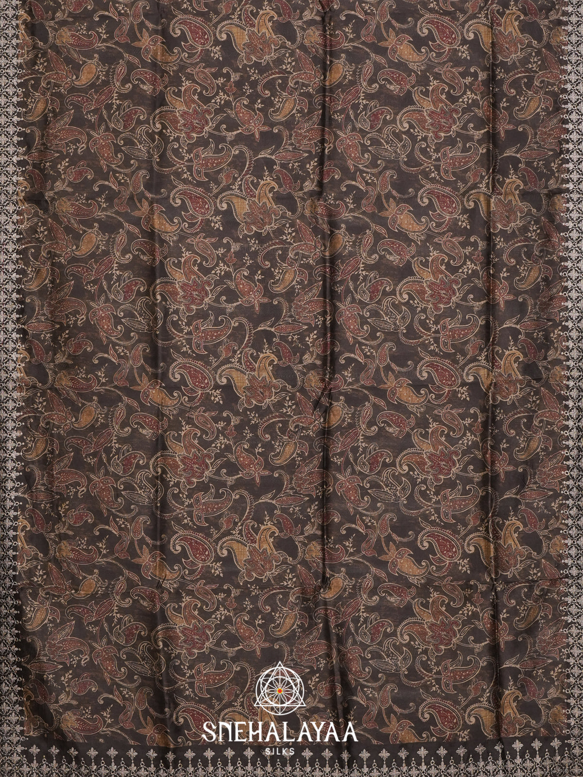 Coffee Brown Tussar Saree