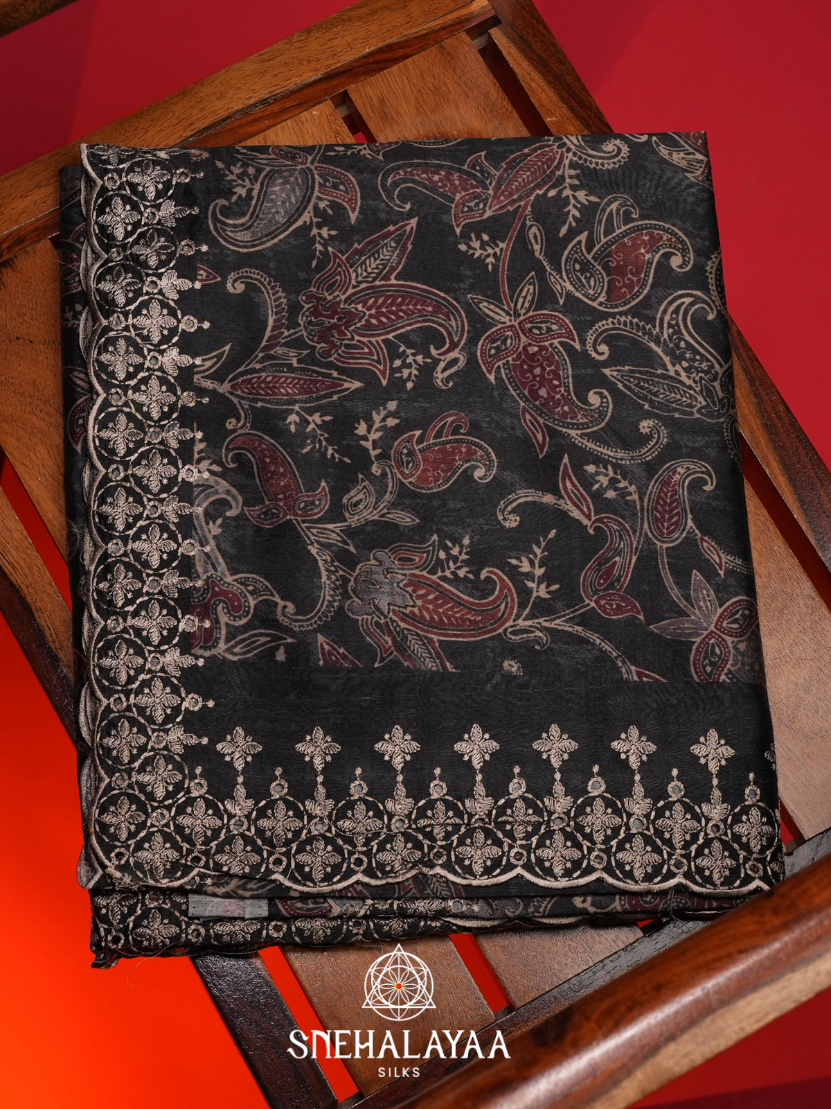 Black Tussar Saree