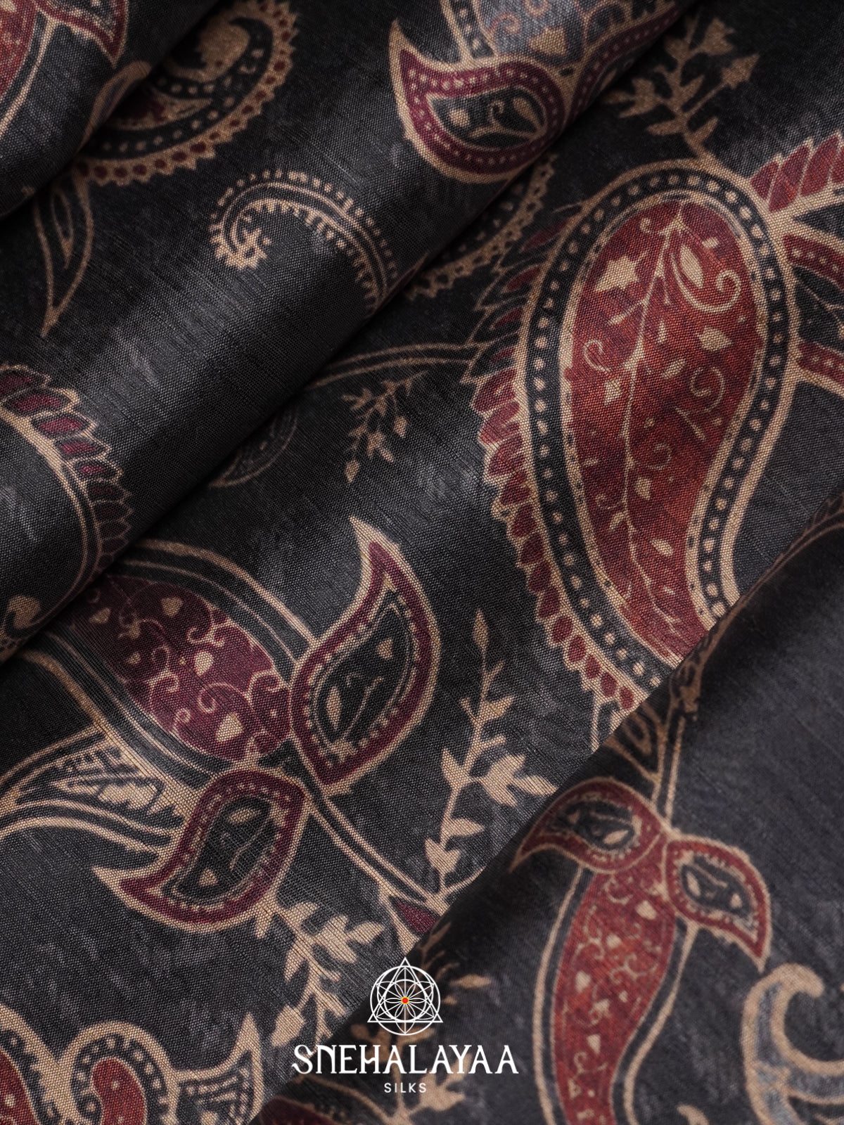 Black Tussar Saree