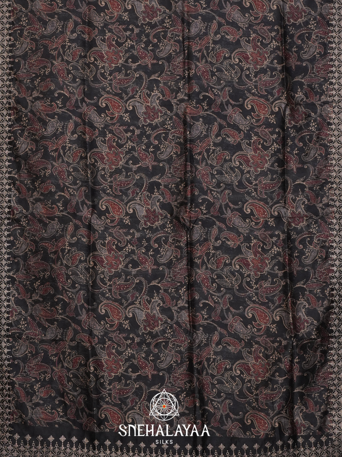 Black Tussar Saree
