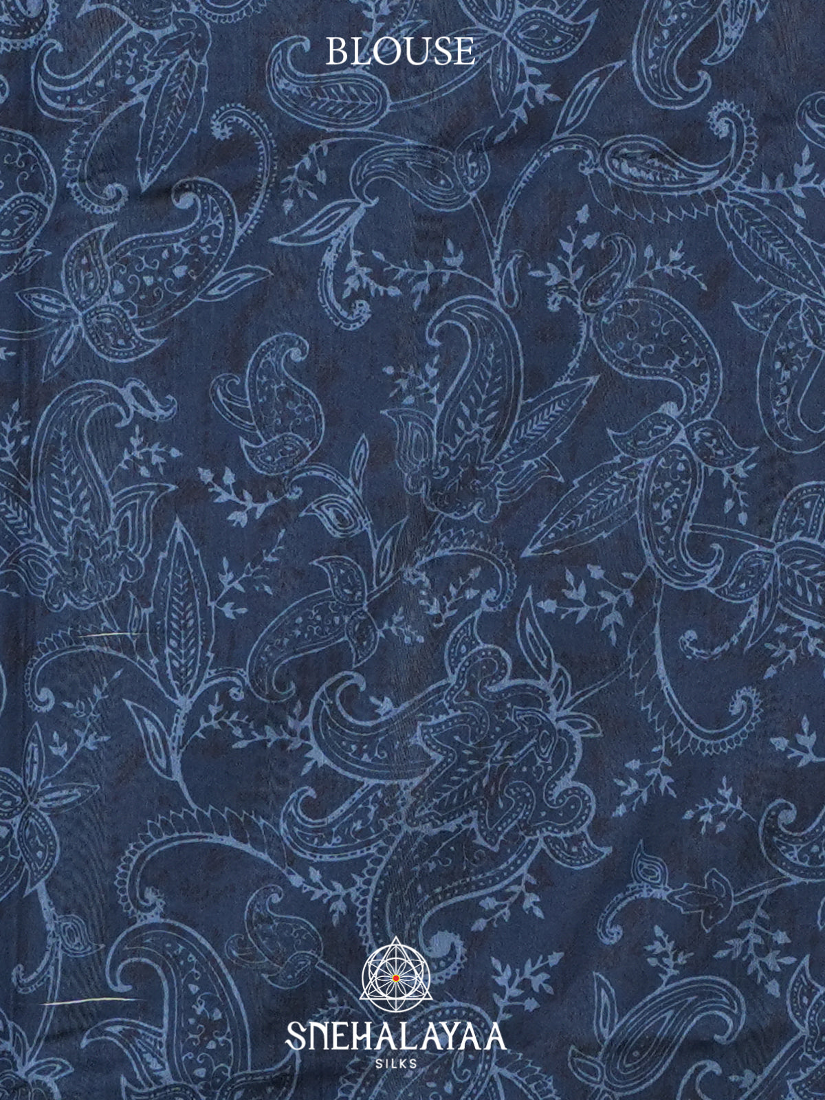Navy Blue Tussar Saree