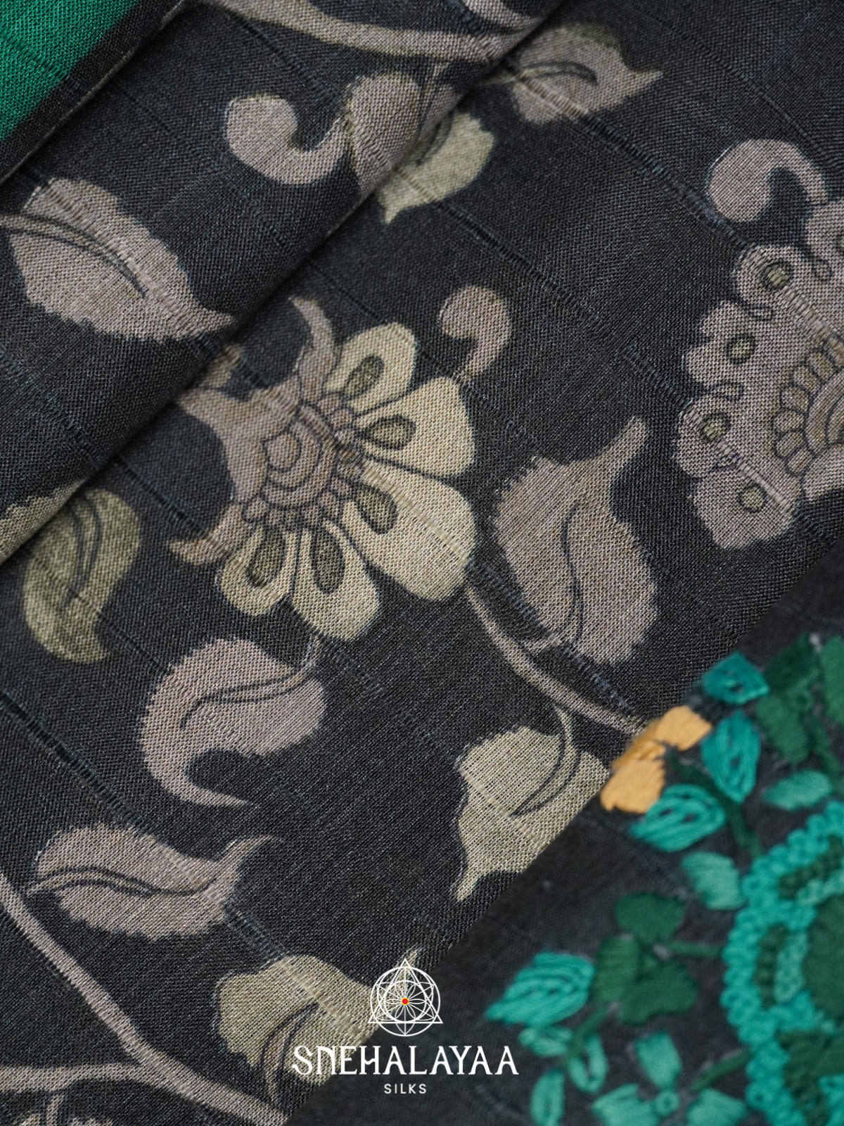 Black Tussar Saree